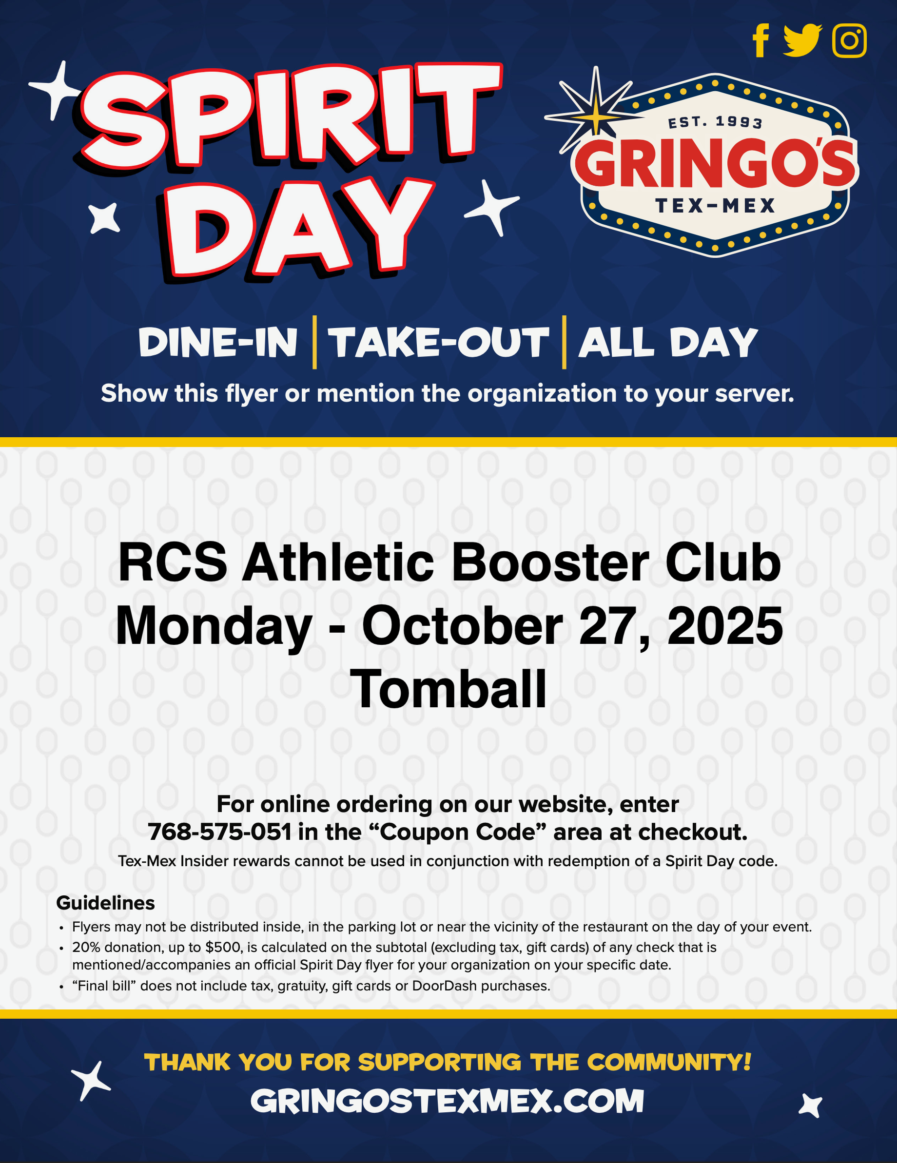 Spirit Day at Gringos