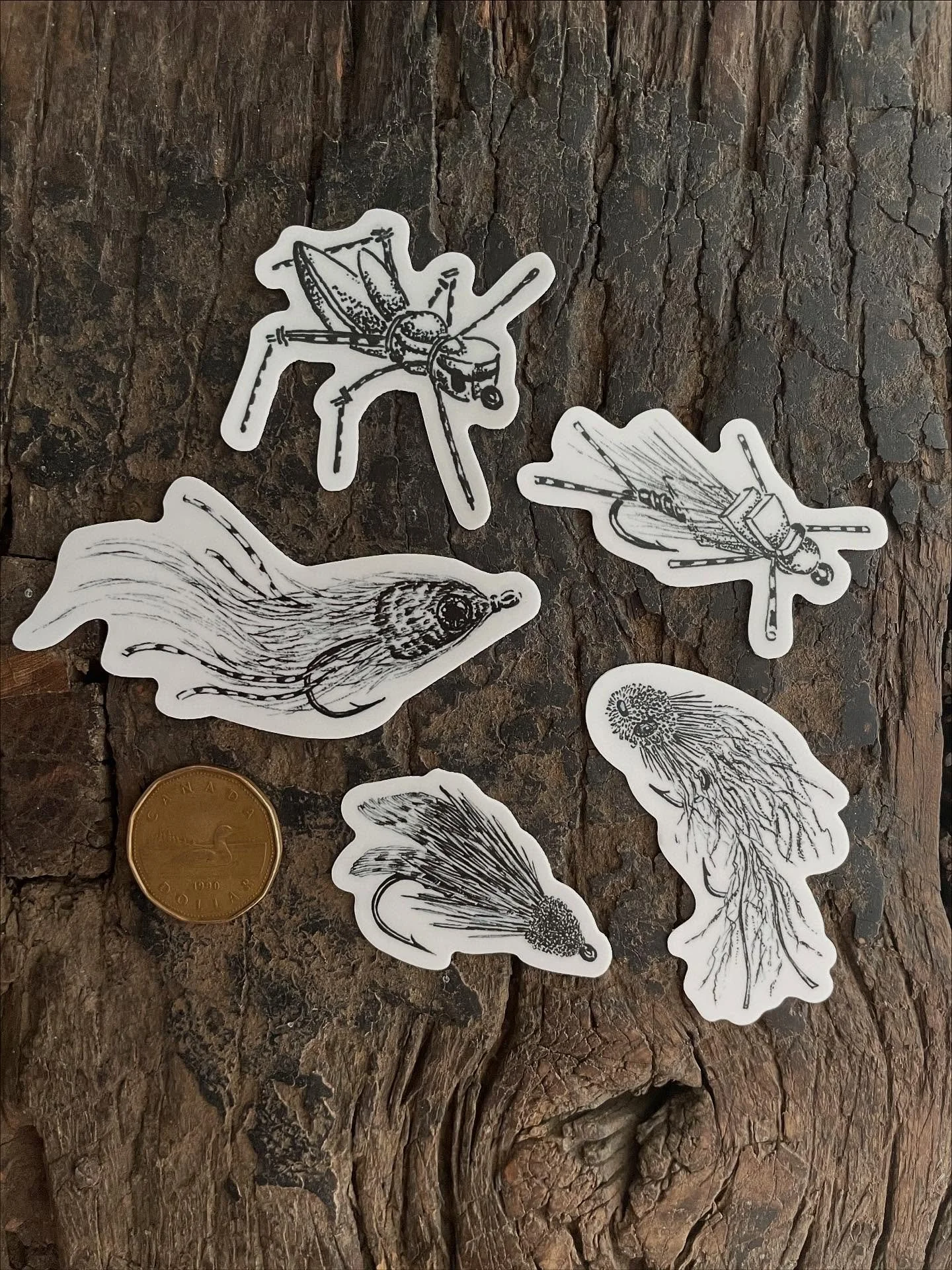Introducing the next sticker series: 

Big Eats - River Flies

This is the second set of the pen and ink drawings I&rsquo;ve been working on lately, and have now made them into high quality vinyl stickers. 

Love how these have turned out and they we