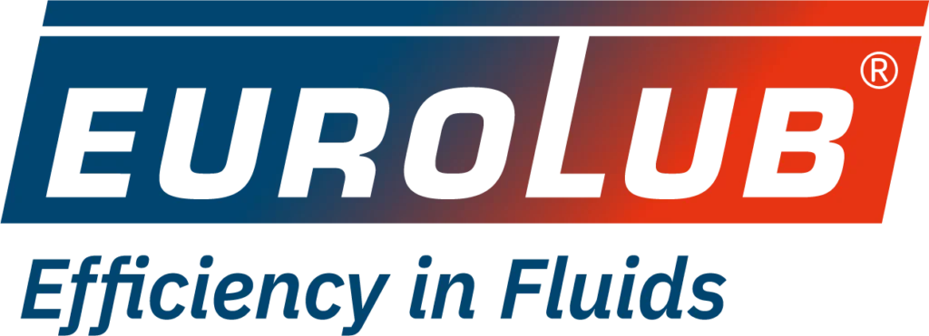 Logo von EuroLUB mit dem Slogan "Effizienz in Flüssigkeiten"