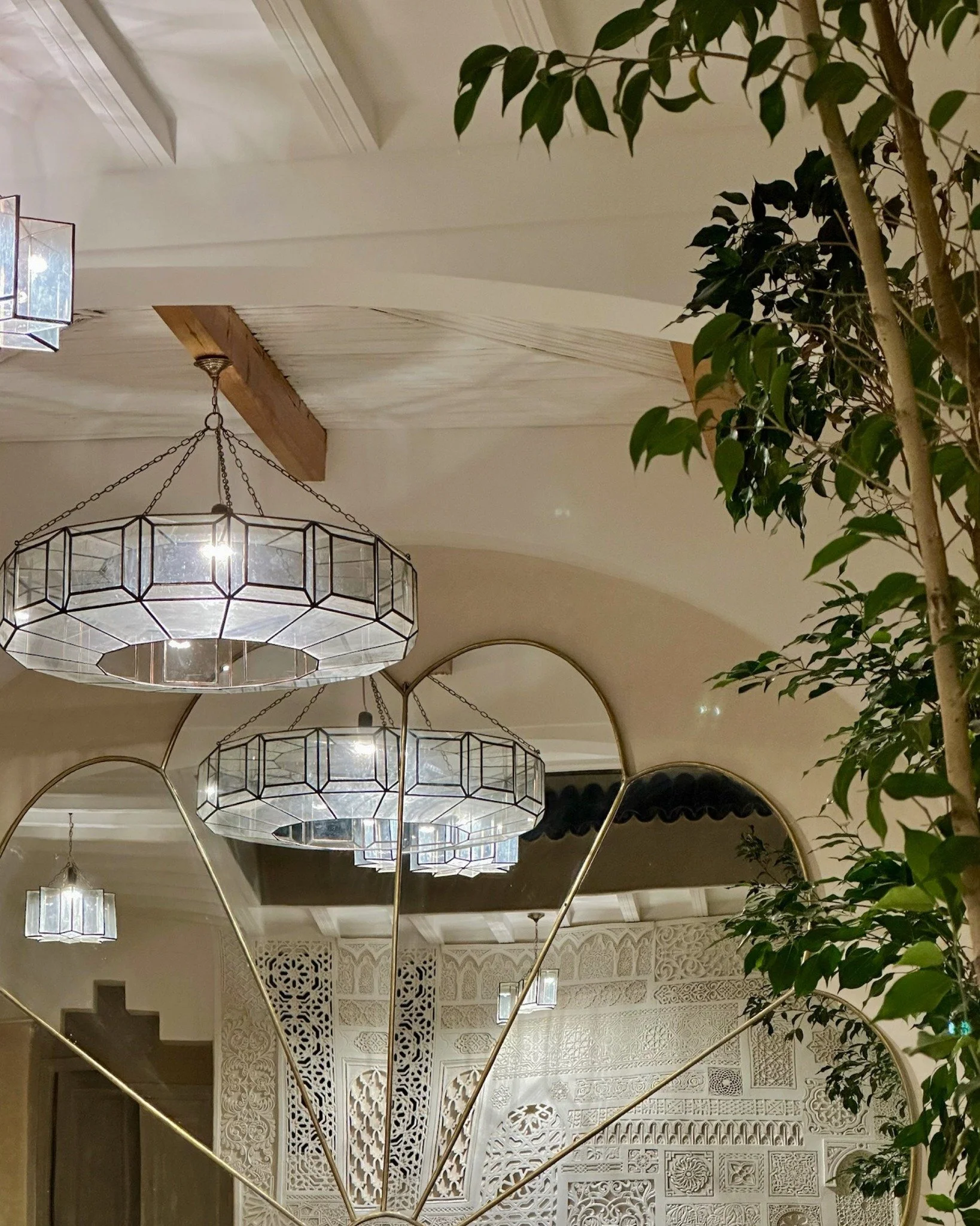 Night at the patio&mdash;reflections layered like stories, light settling on stone. 

#riadelbadun #riadlife #interiorpoetry #designhotel #moroccandesign #hiddengemmarrakech