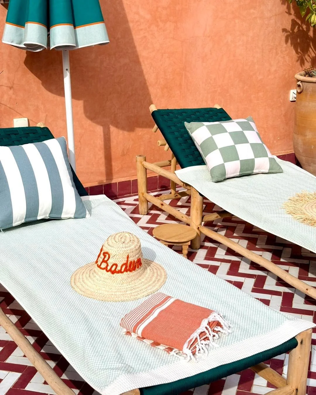 Rooftop reset: a sunbed, a book, and nowhere else to be. ☀️

#riadelbadun #marrakech #morocco #rooftopterrace #marrakechrooftop #boutiqueriad #riadlife #slowtravel #summervibes #chillspot #medinamarrakech #stayinmarrakech