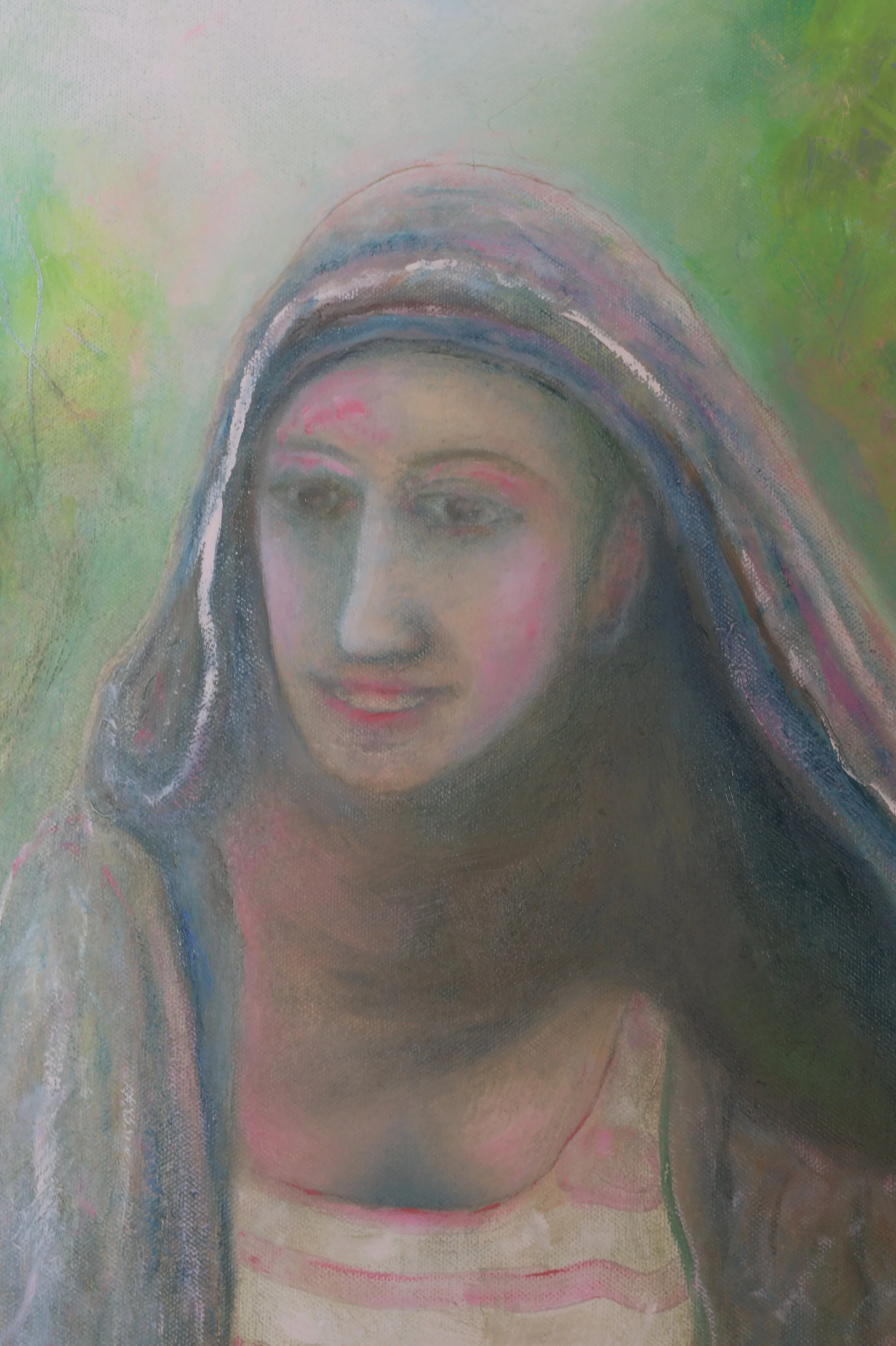Lady of Mindanao under the Volcano (2022) Oil on canvas [25X60cm] 500US