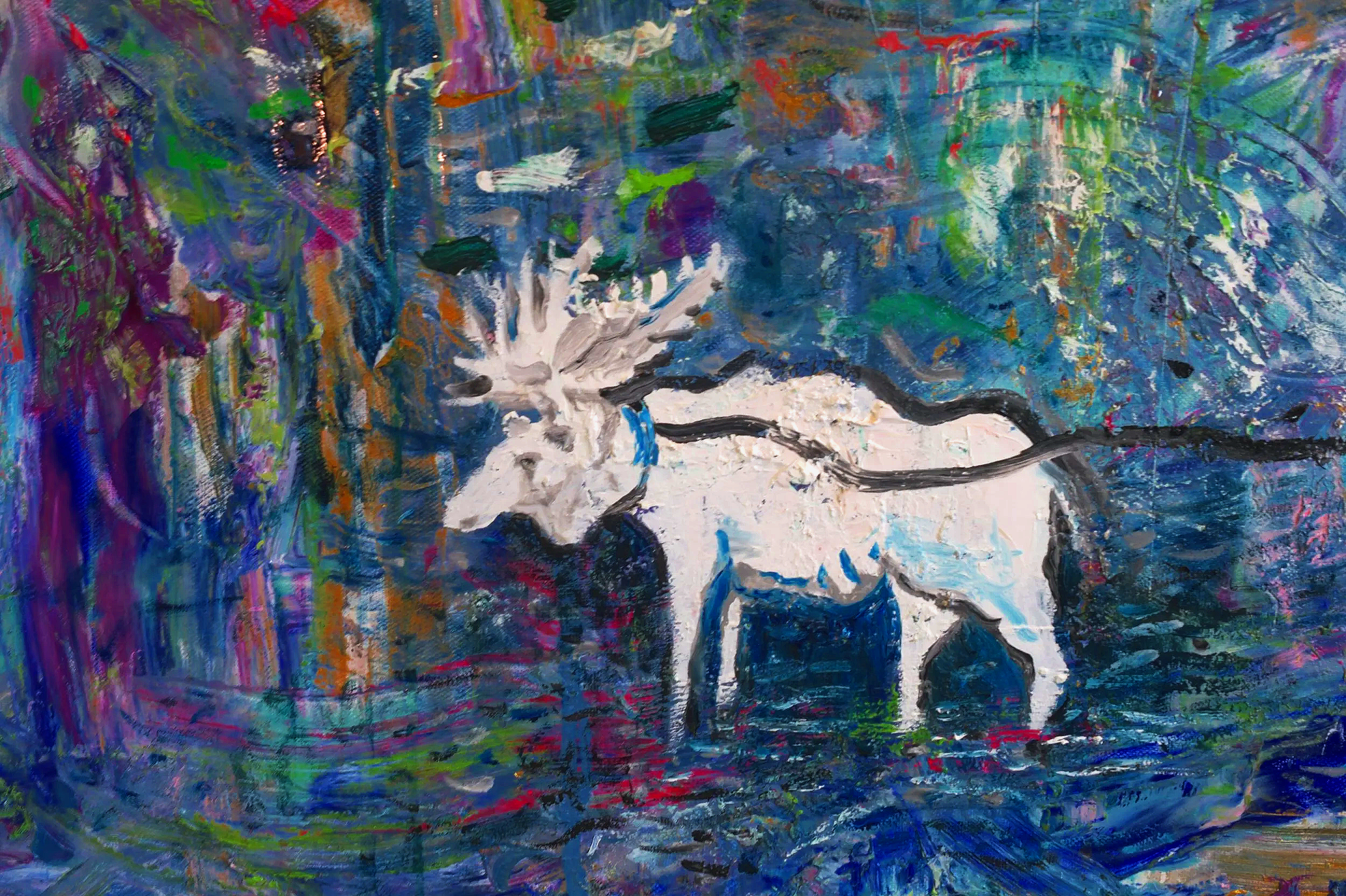 Albino Moose [detail]