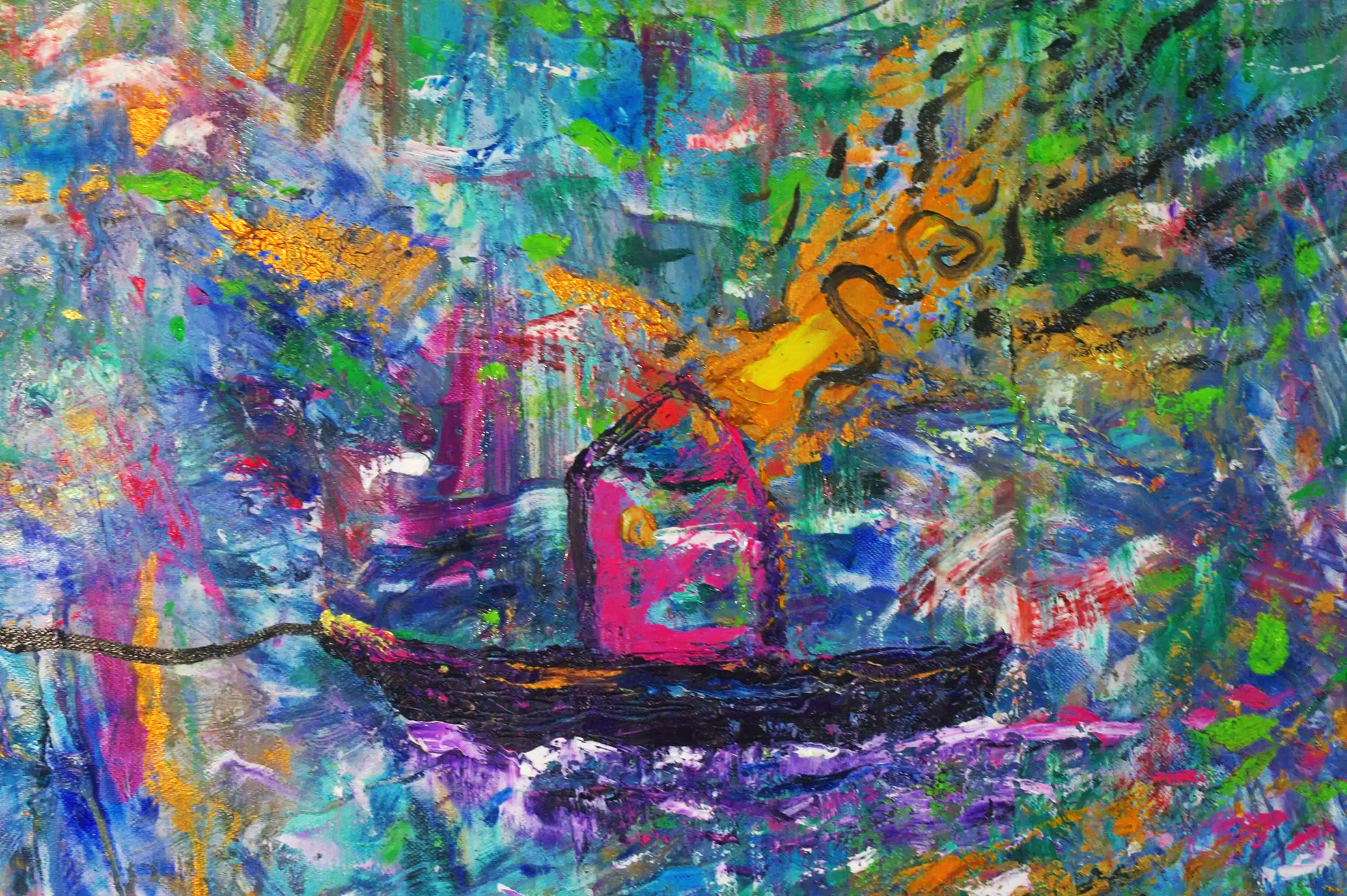 Albino Moose - cabin on fire (detail)