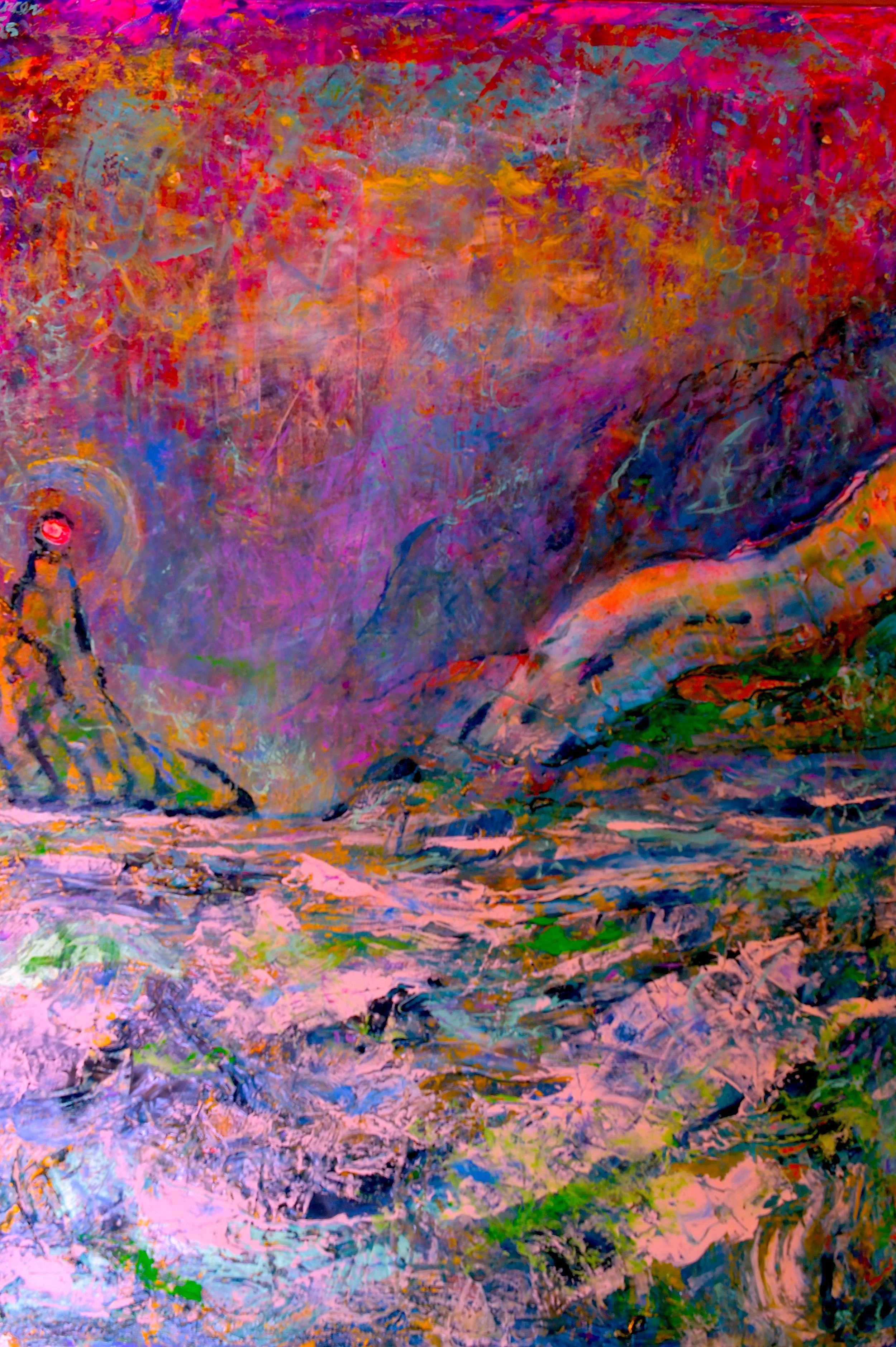 Newfoundland Lighthouse (2025) mixed media on canvas [60X100cm]. 2000US 