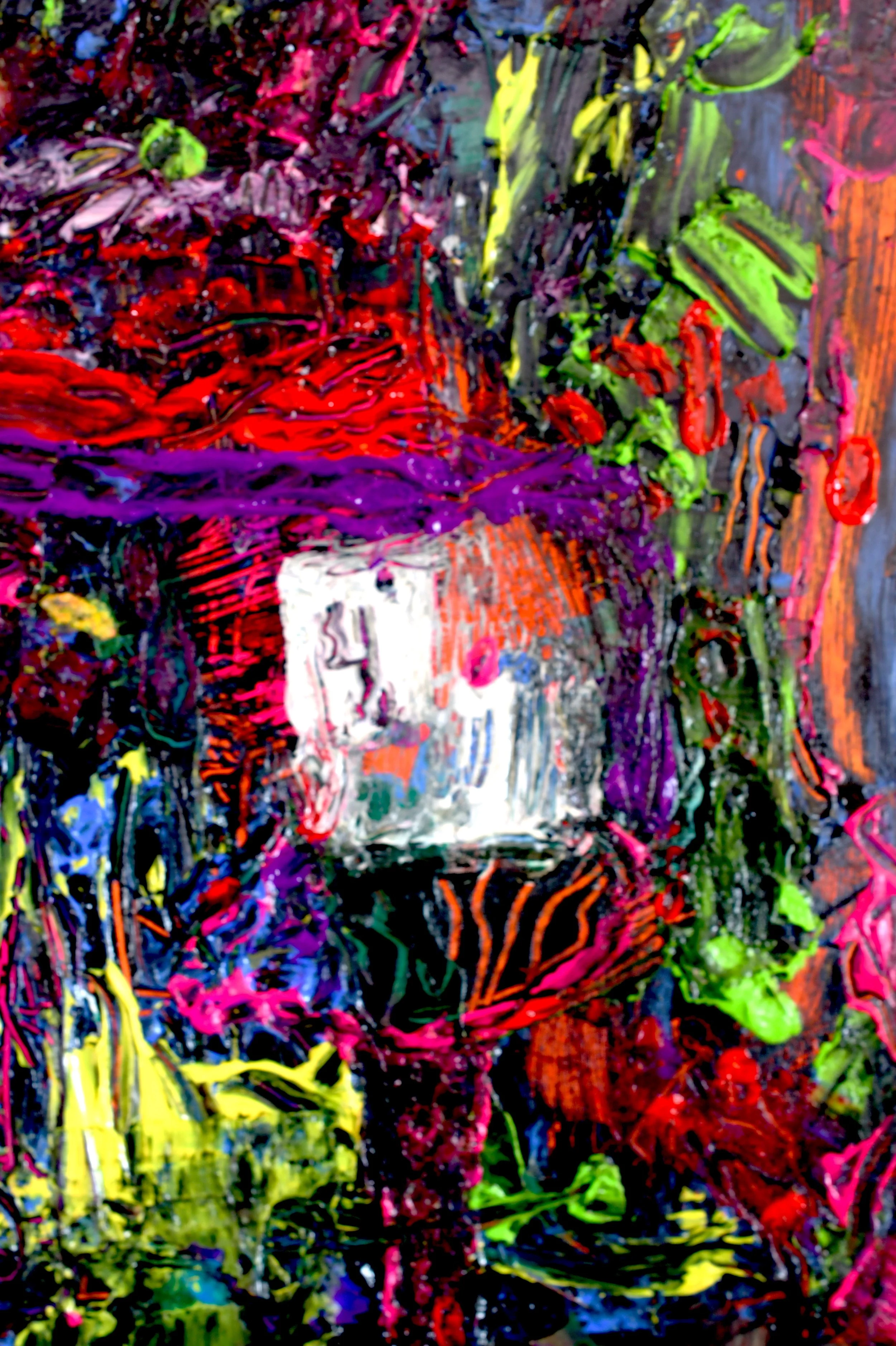 Birds of Bali laugh in the forest (2024) Acrylic on wooden panel [20X40cm]. 500US