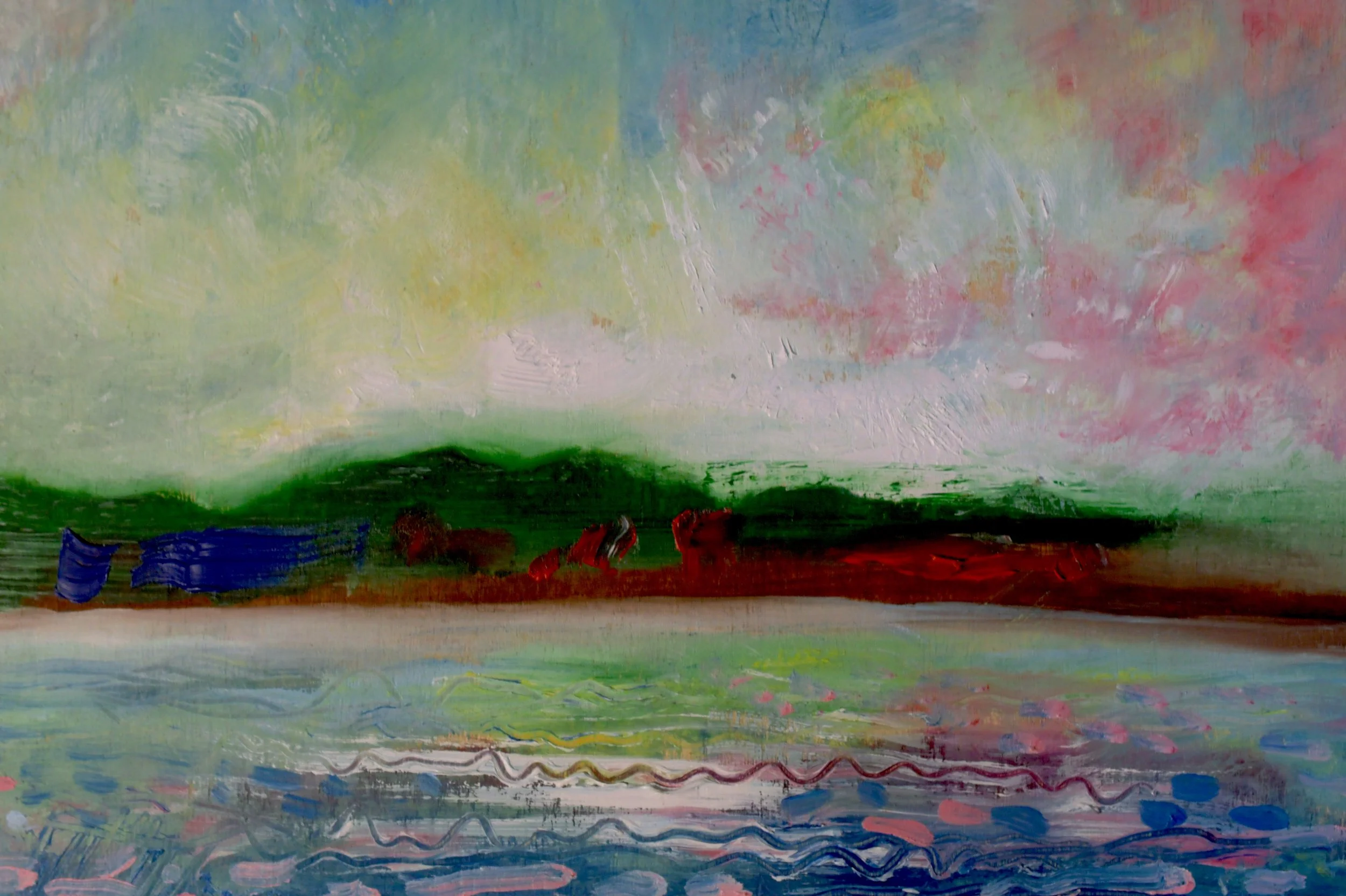 Summer day in Newfoundland [10X25cm] oil on wood 2022. 1000US