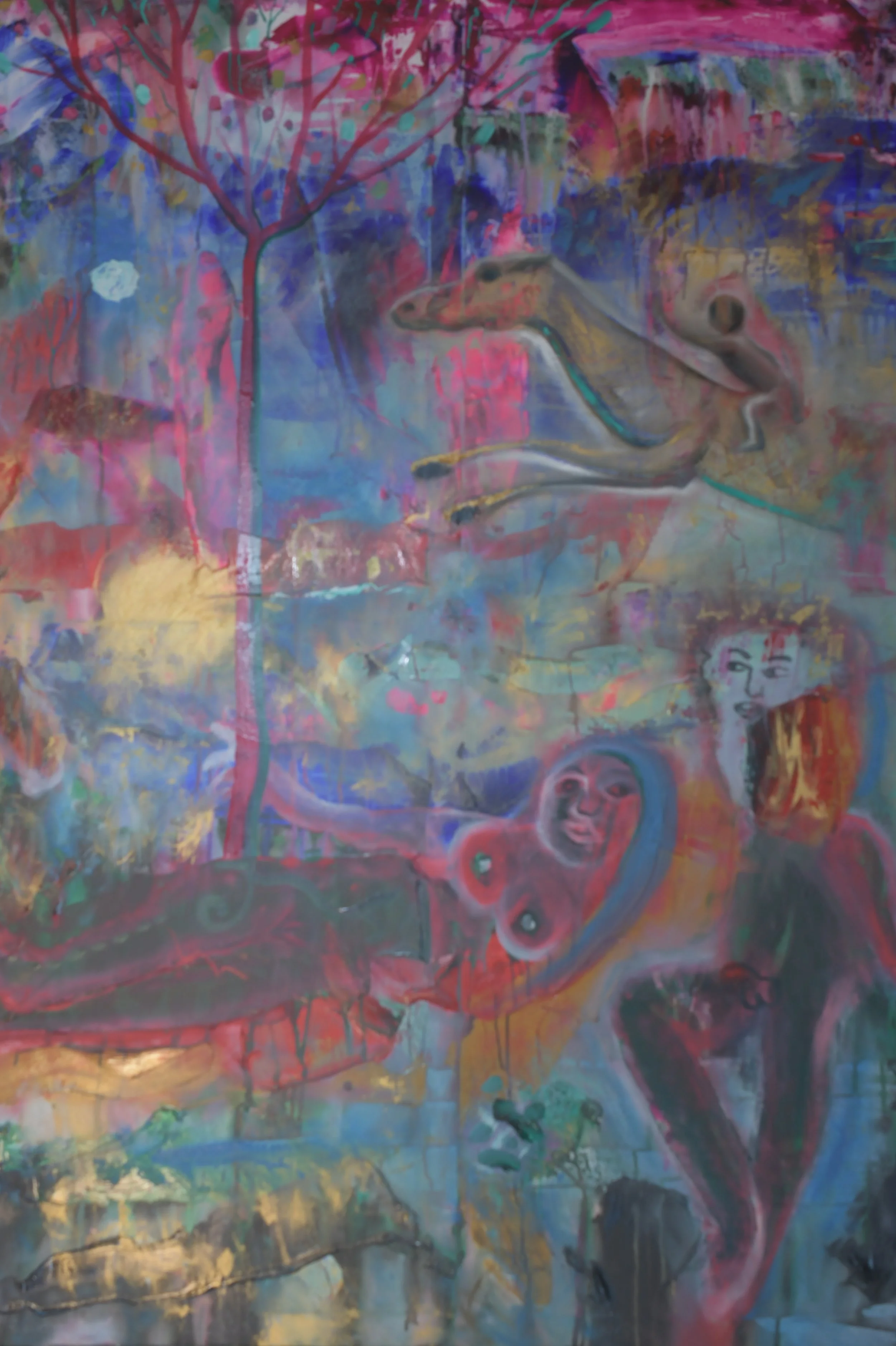 Lovers in the Philippines & the Axis Mundi (2025) Mixed media on canvas [250X400cm]. 5000US
