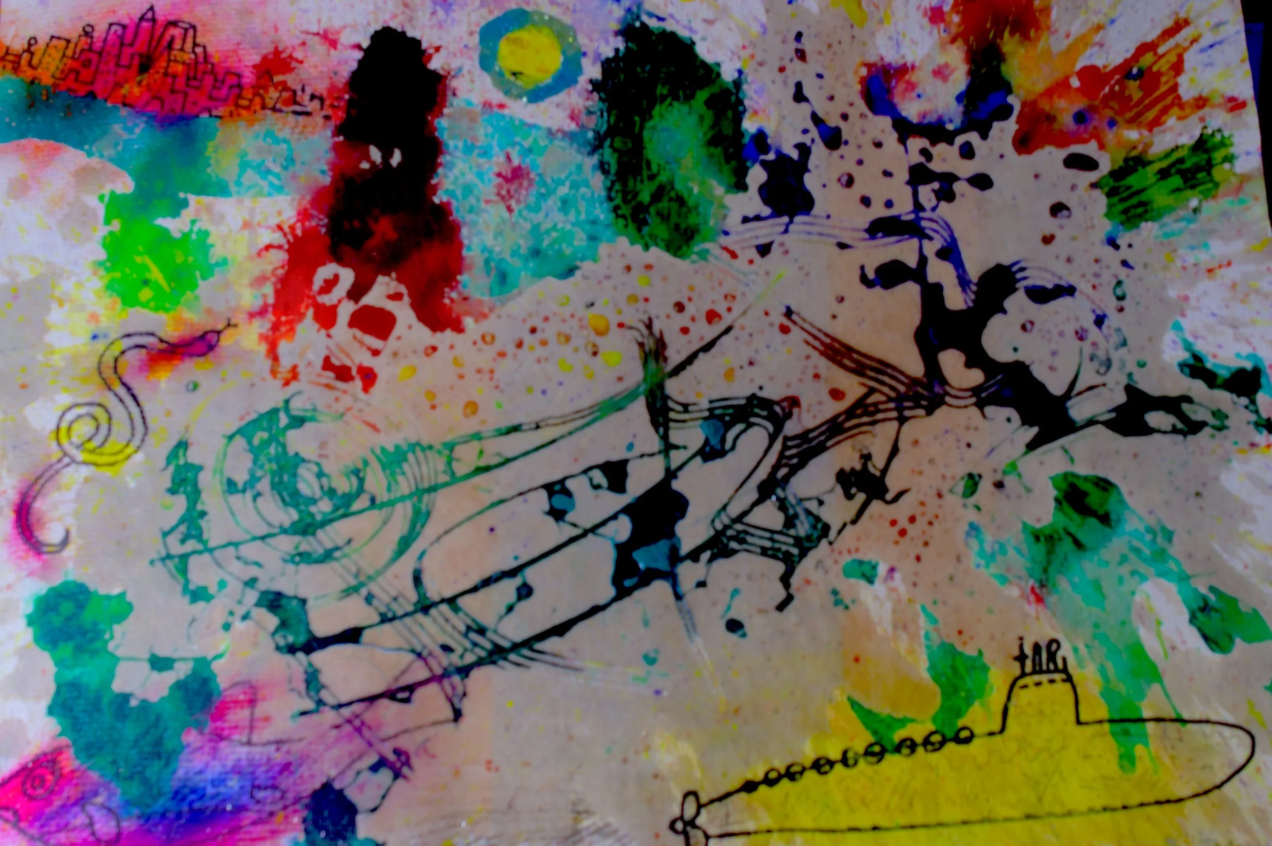 Atomic Sub in the Indian Ocean 
[62X80cm] 2016