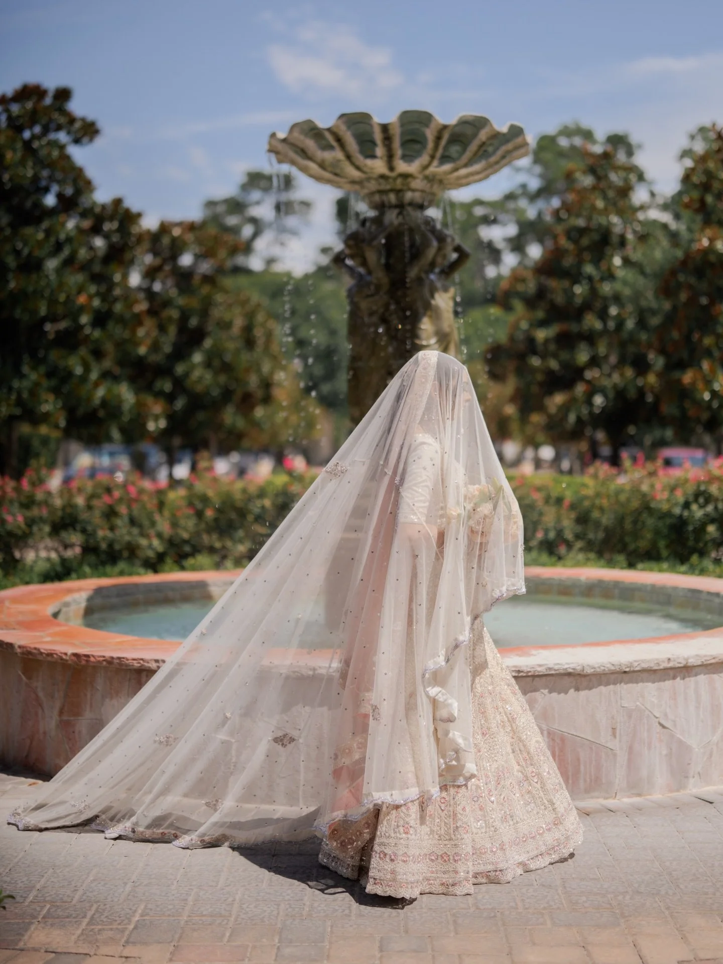 Behind the veil, a world of dreams awaits. ✨💍 A walk to remember 👰🏽&zwj;♀️