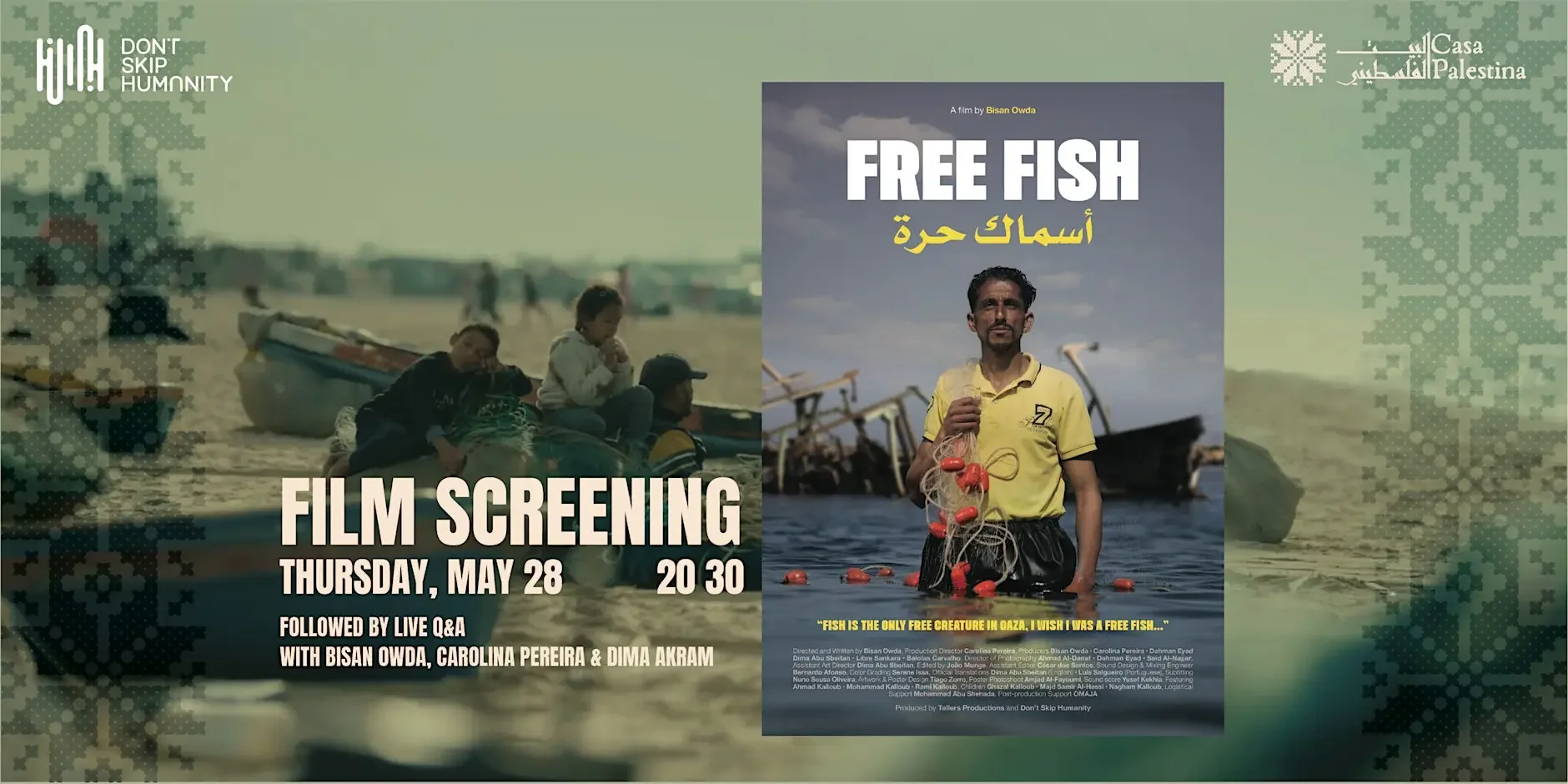 FREE FISH Screening + Q&A with Bisan Owda