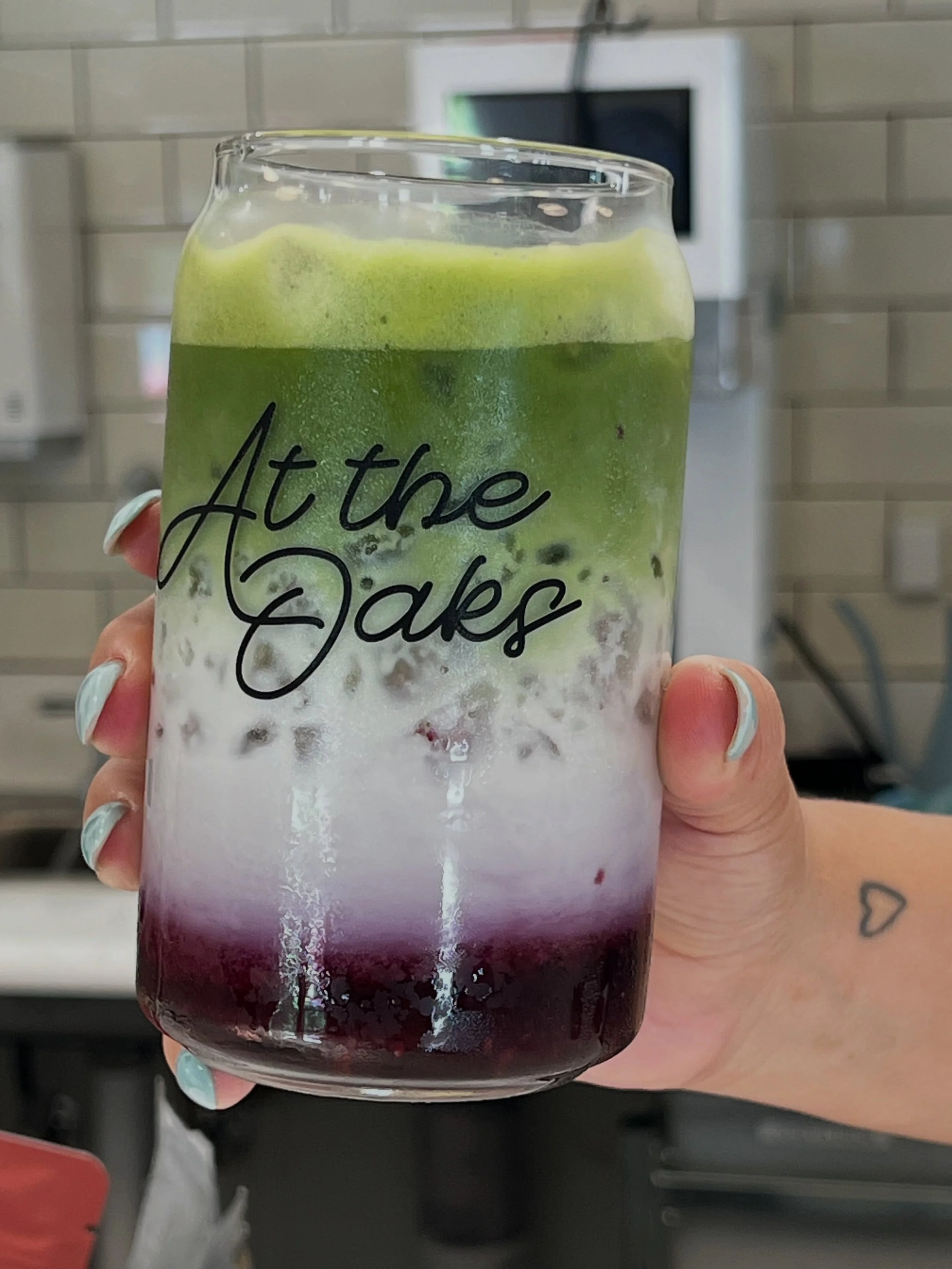 Blueberry Matcha Latte