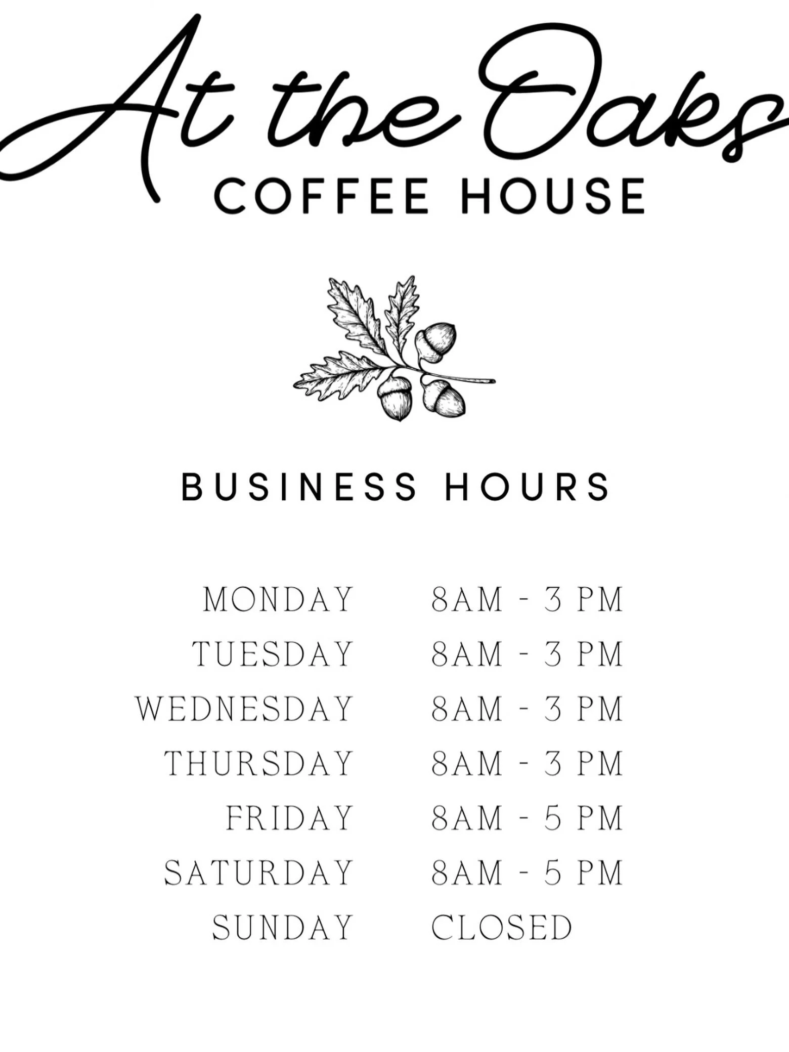 New Hours!