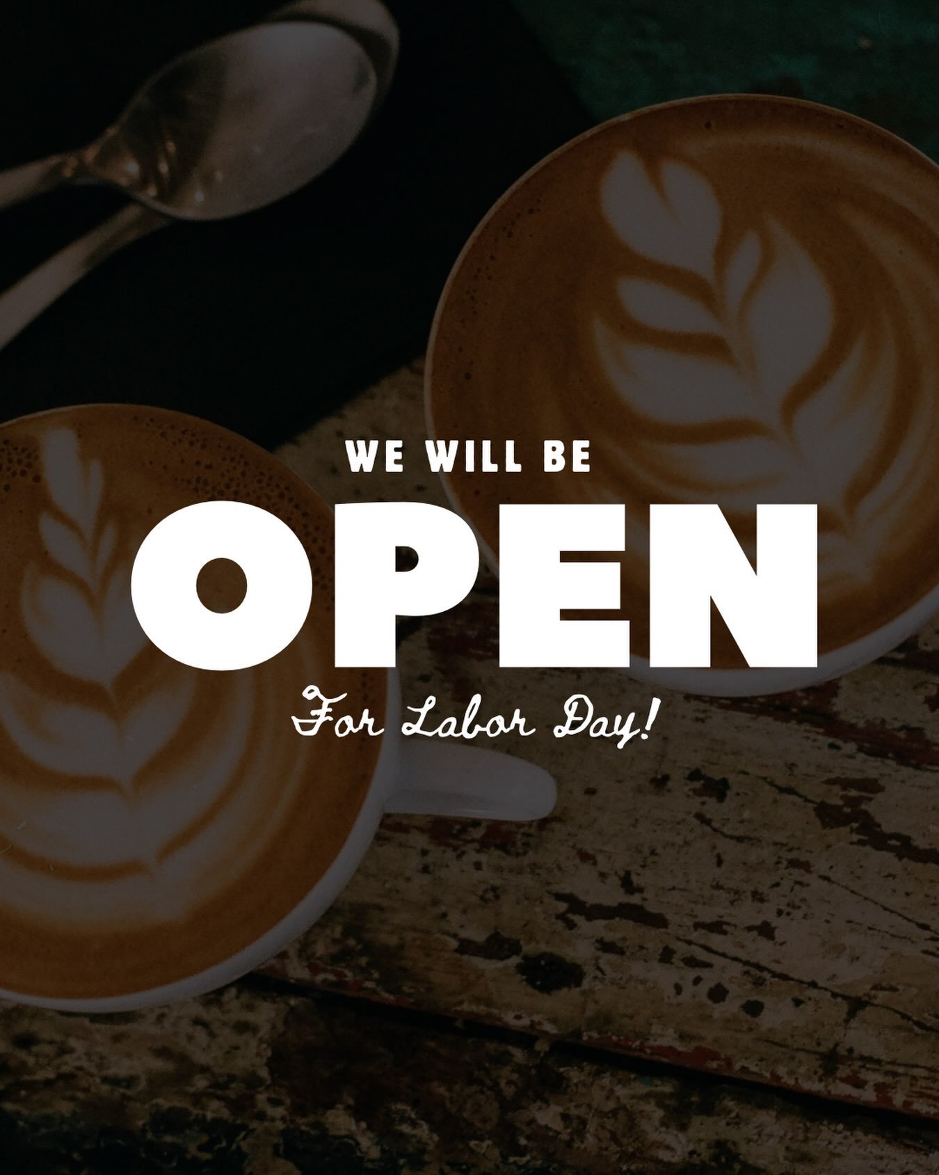 Come hang out with us, we will be open our usual hours!
