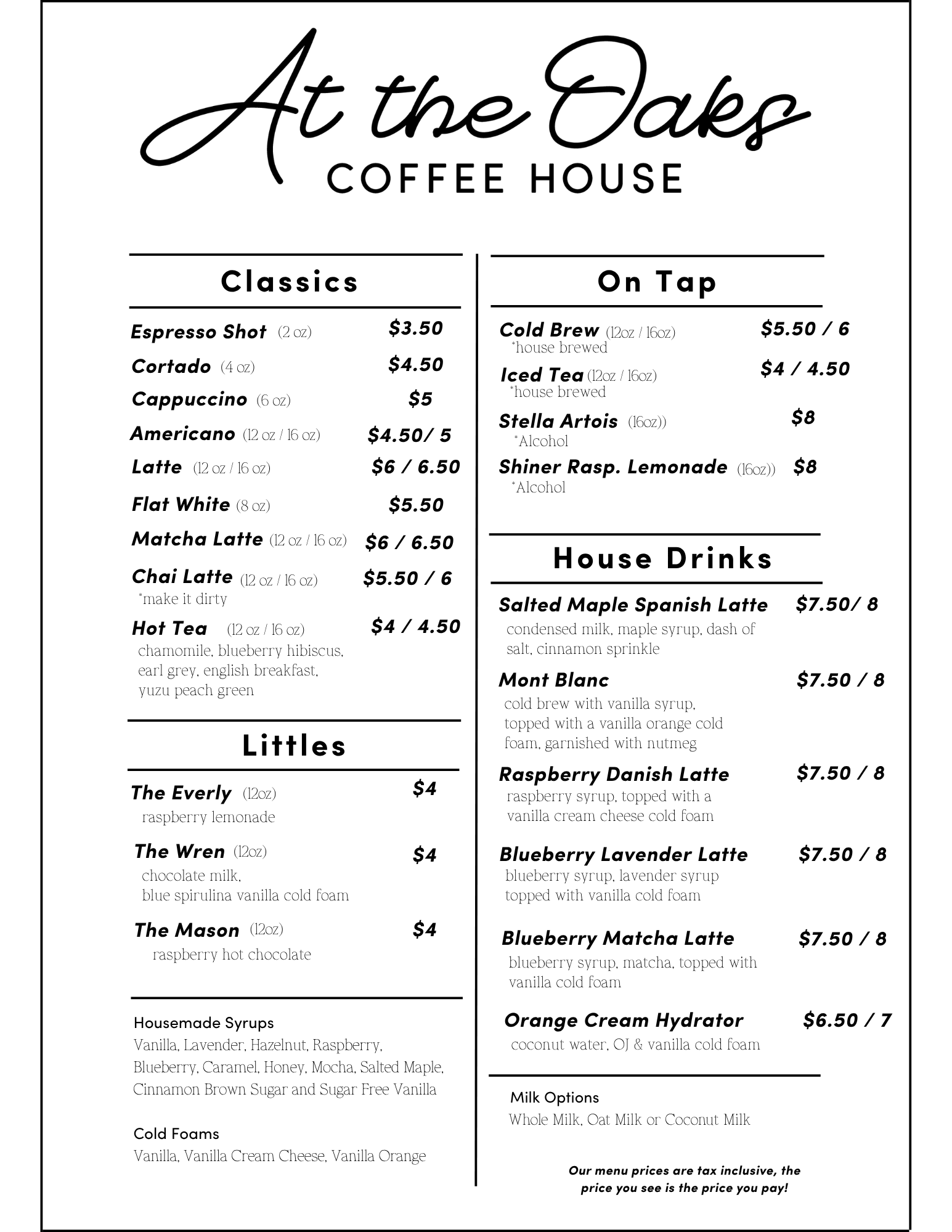 At The Oaks Coffeehouse