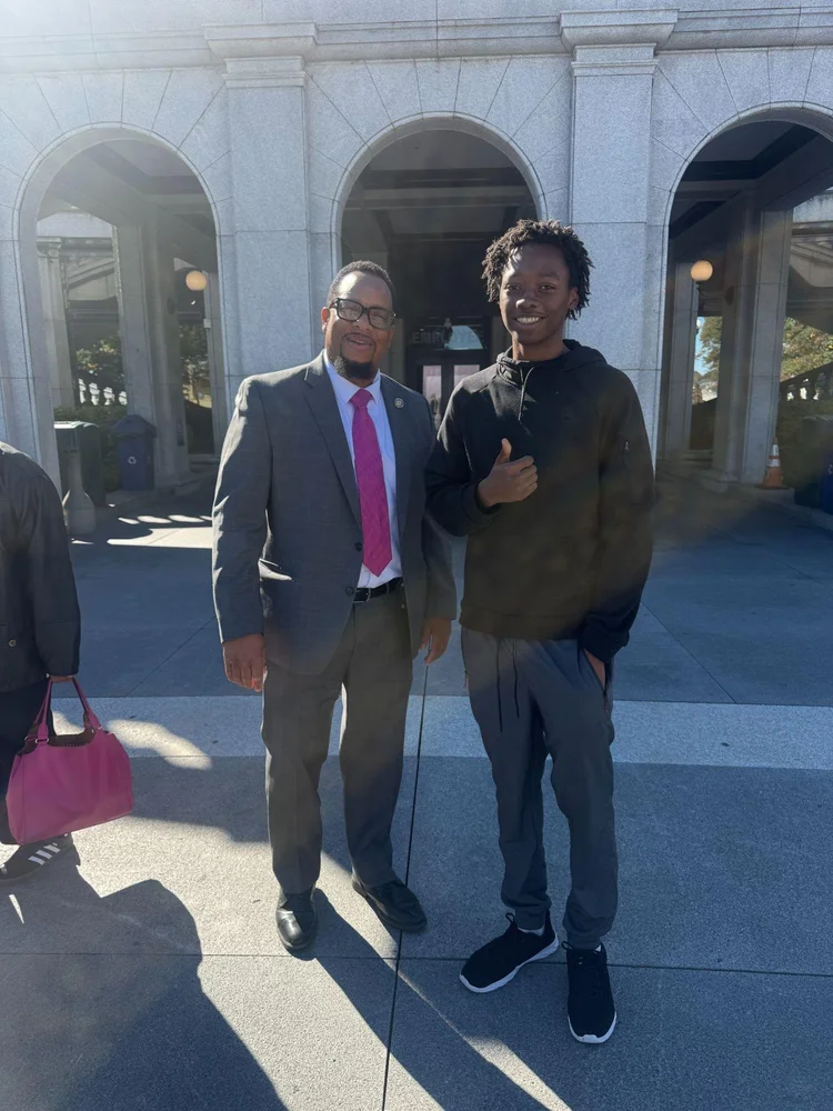 Semaj Hasaan with Pennsylvania State Representative Keith Harris