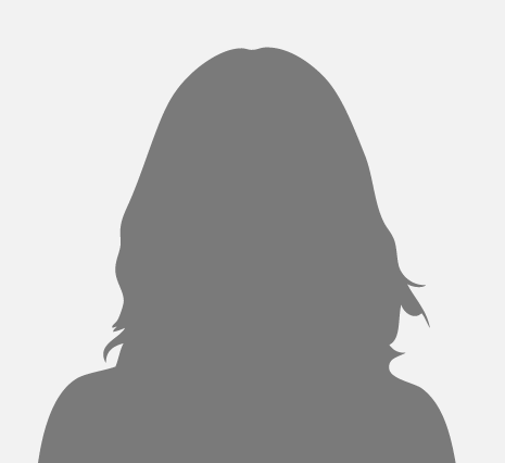Silhouette of a woman with shoulder-length hair.