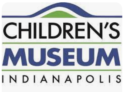 Children's Museum Indianapolis logo with stylized mountain and green hill