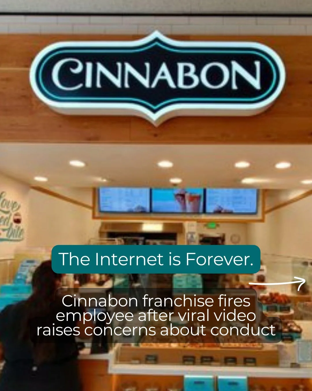 Your digital footprint speaks before you do. 

It&rsquo;s the resume that anyone can pull up and analyze to determine your character before you set foot in the room. One recent incident with the brand Cinnabon reminded us of how fast a video can resh