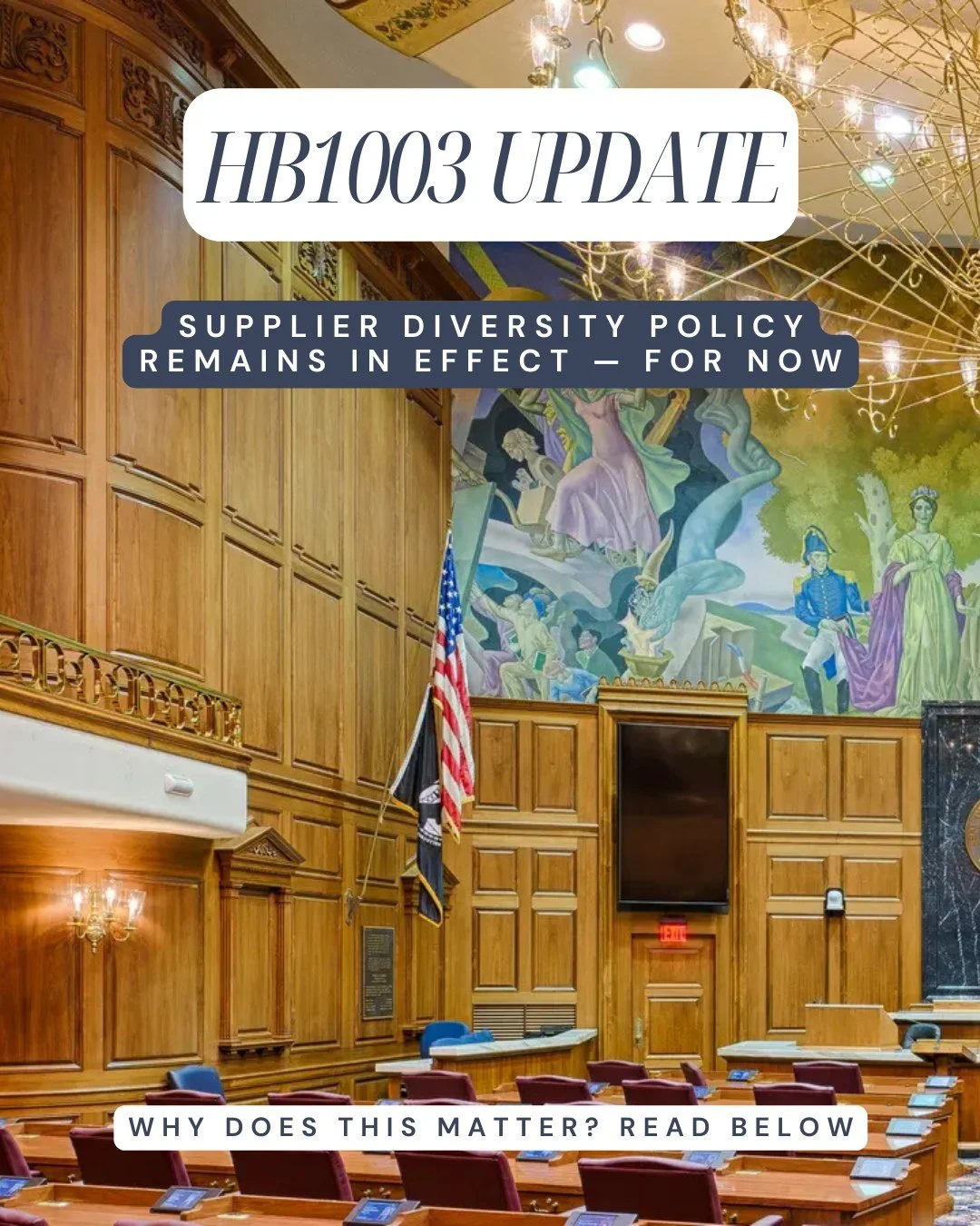 Have you been following the Indiana General Assembly, specifically, HB1003? 

Well, today is the day that the House Government and Regulatory Reform Committee will meet to amend and vote on HB1003. While the bill retains and modernizes the supplier d