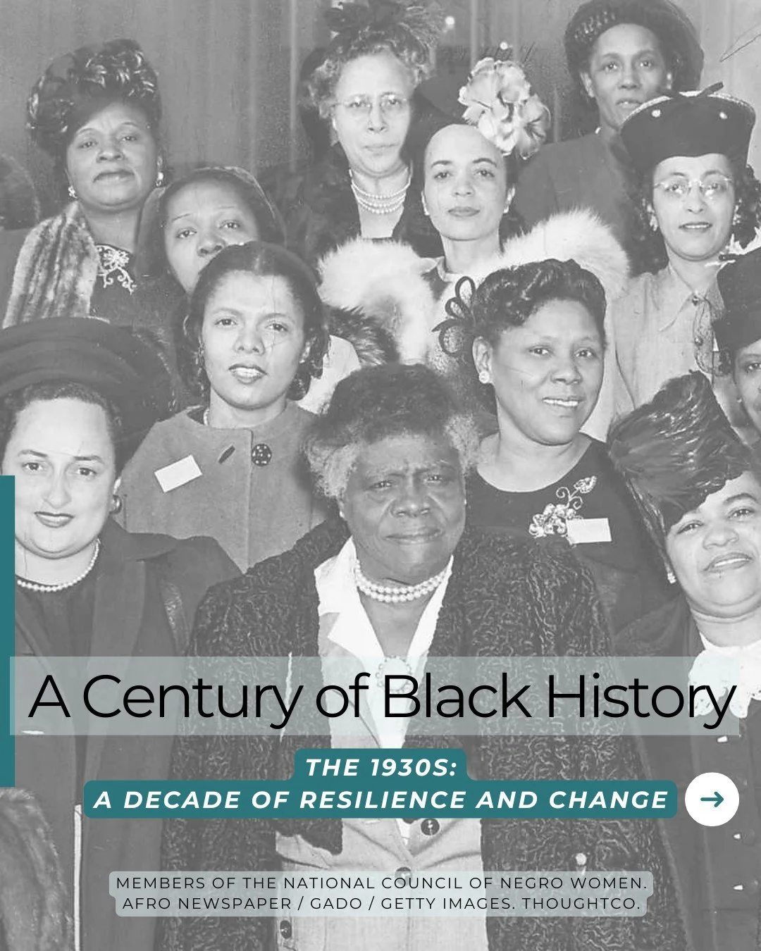 As we continue our 100-year commemoration of Black History Month, we&rsquo;re looking back at the 1930s, a decade marked by the Great Depression, mass unemployment, and breadlines,". Culturally, the era was defined by organized protests against 