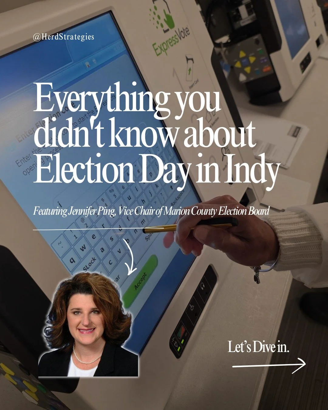 Here&rsquo;s everything you didn&rsquo;t know about Election Day in Indy. 👇

We linked up with Jennifer Ping, the Marion County Election Board&rsquo;s Vice Chair, to break down what really goes on behind-the-scenes. 

Here&rsquo;s what YOU need to k