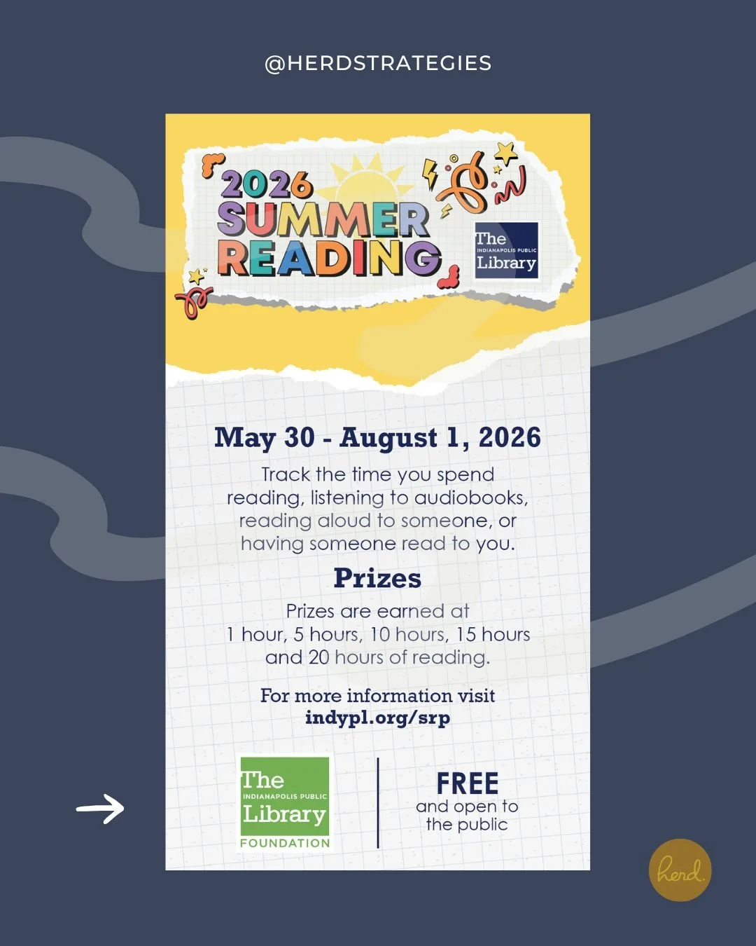 Books. Prizes. Summer. 📚✨

This summer, we couldn't be more excited to share that the @indylibrary&rsquo;s annual Summer Reading Program is back! We want to encourage every student to join in on the fun, reading, and prizes this summer. 

Leaders of