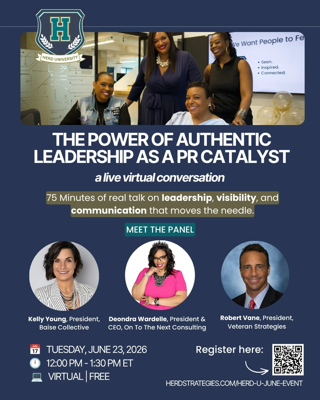🎤How are words, actions, and interactions already doing more for your reputation than any PR campaign could?

On June 23rd, we are hosting our first Herd U virtual event. This is a real conversation on authentic leadership and how it shapes communic