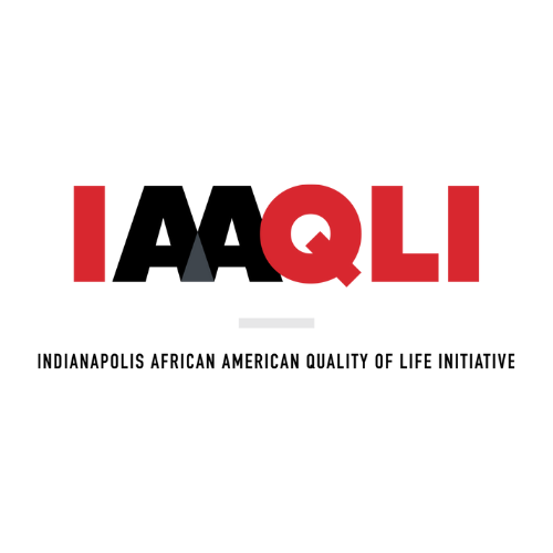 Logo of the Indianapolis African American Quality of Life Initiative with the initials IAQLI in black and red and the full name below.