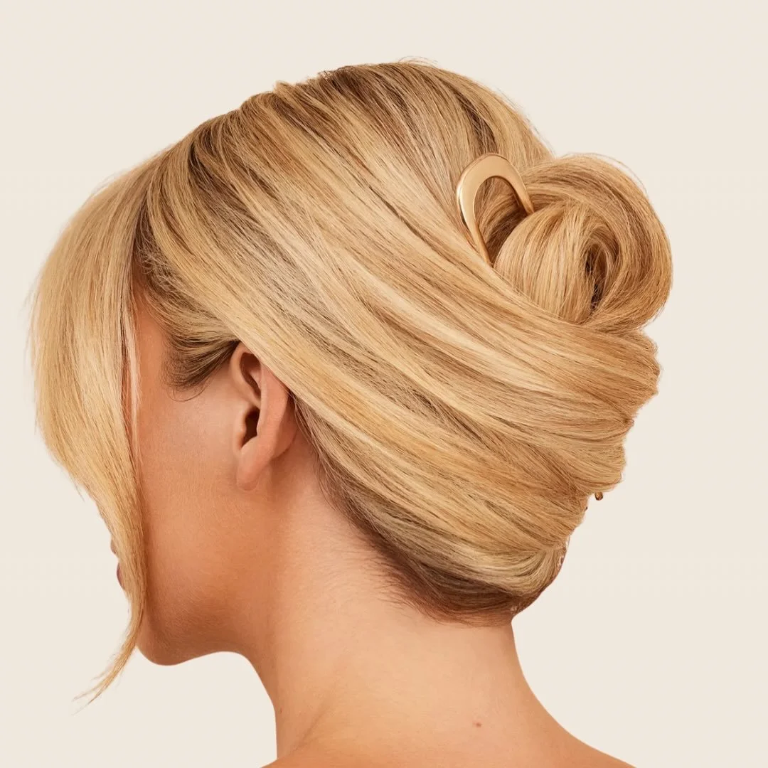 The Nicola Pin &mdash; perfectly sized for thicker, longer manes. 

#frenchpin #frenchtwist #luxuryhairaccessories #hairjewelry #hairpin