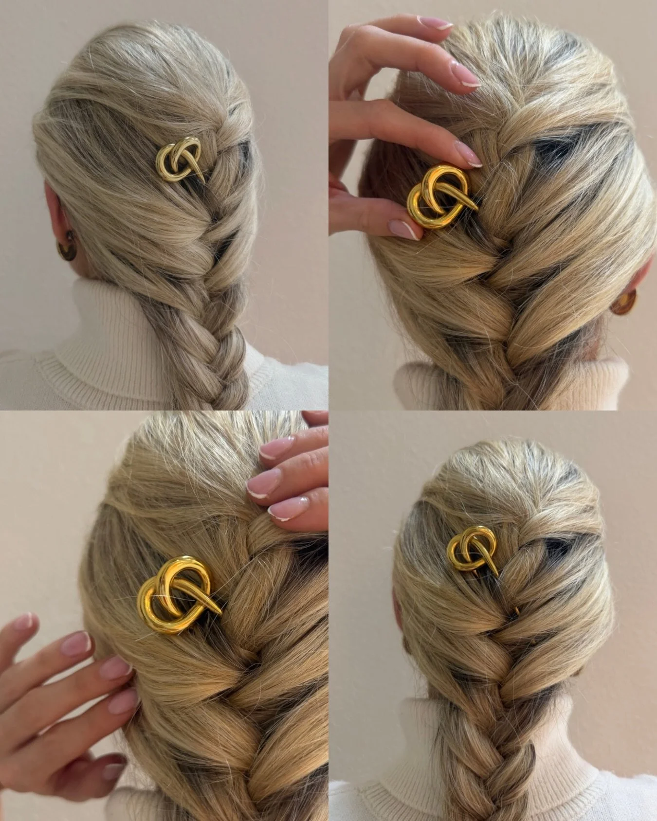 From French twists to French plaits &mdash; timeless styles, perfected with the finishing touch ✨

#frenchpin #hairpin #frenchplaits #hairjewelry #hairaccesories