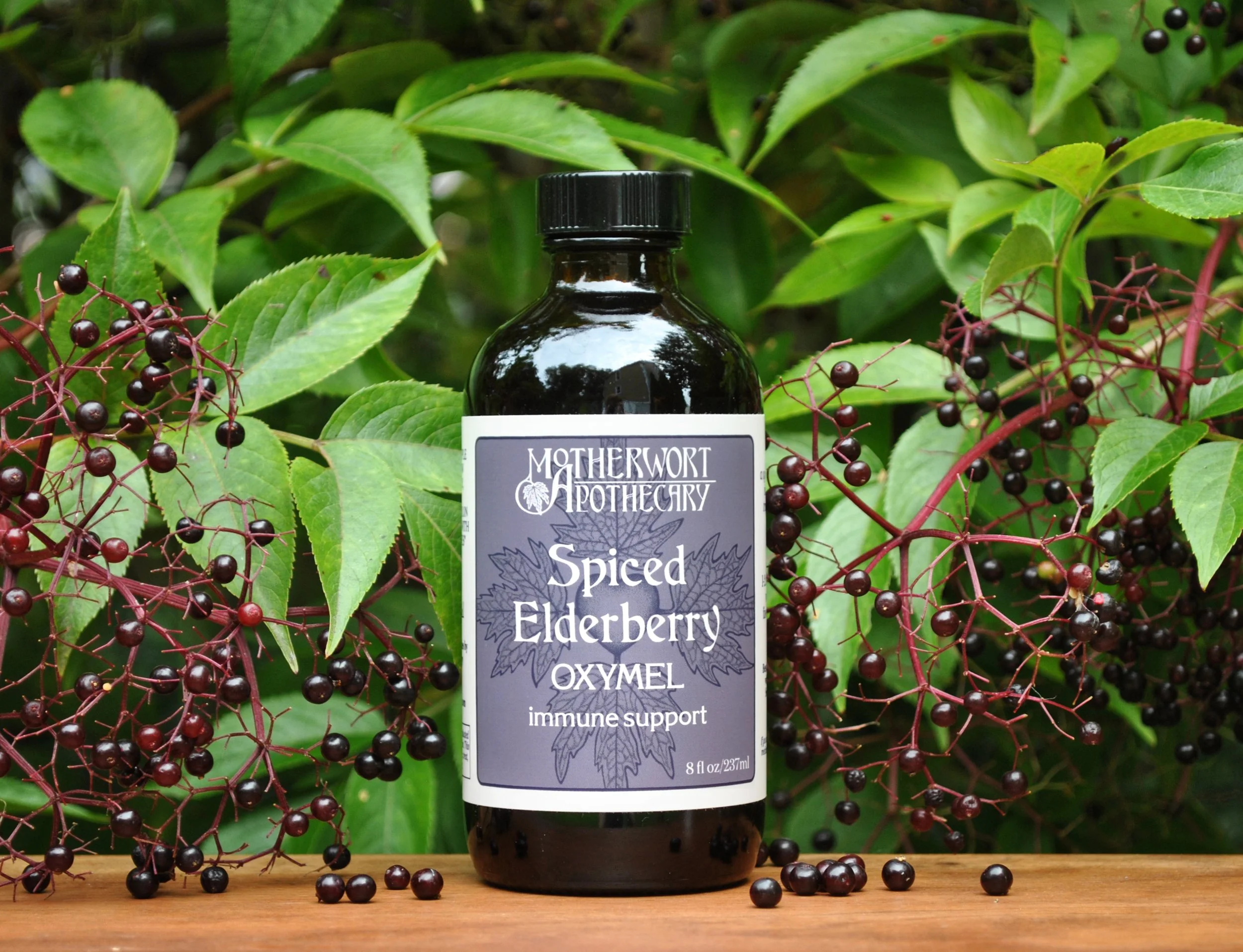 Spiced Elderberry Oxymel -8 fl oz