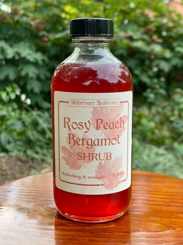 Rosy Peach Bergamot Shrub -8 fl oz