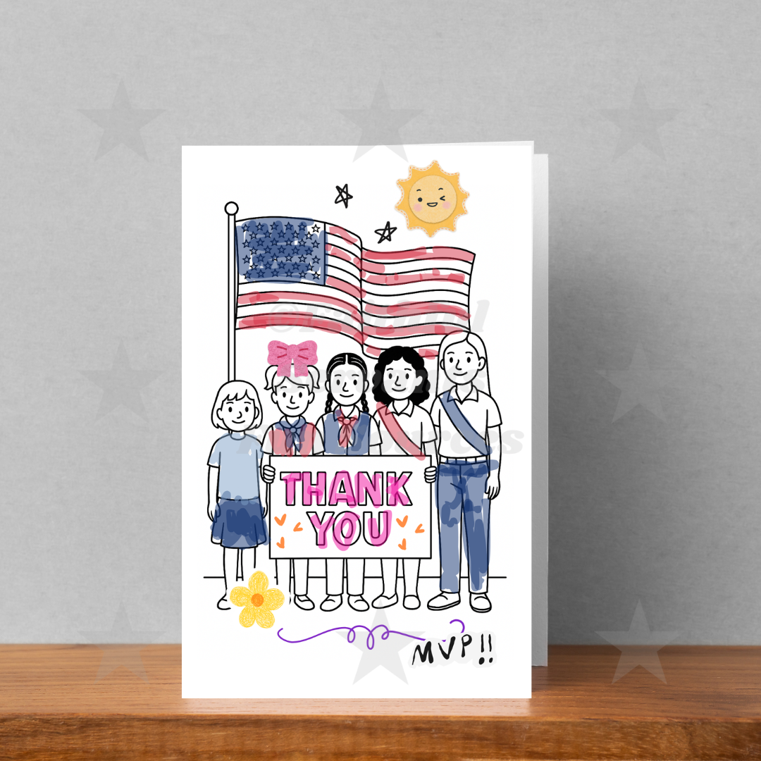 “Thank You to Our Heroes” Card Set – 2 Designs for Troop Service Projects