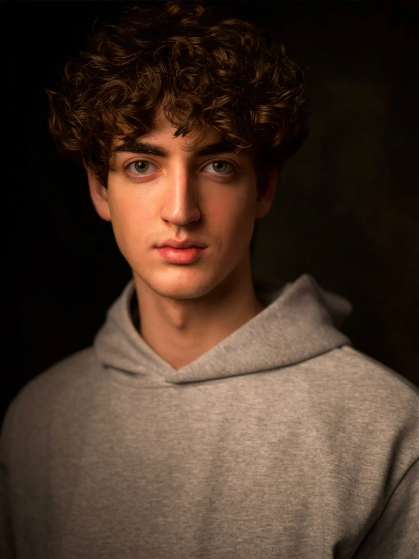 There was something timeless about David the moment I saw him, maybe it was the curls, or that quiet, steady intensity in his gaze. I wanted to capture him not just in light, but in the way a painter might have centuries ago.

For this portrait, I le