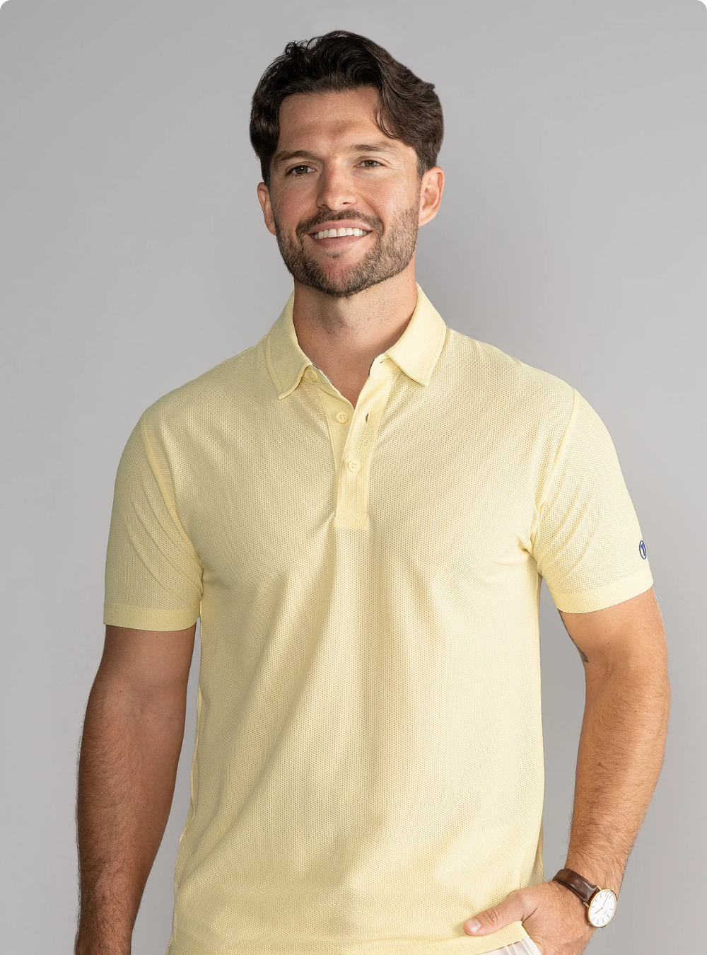 AIR 3 Button Polo Solid