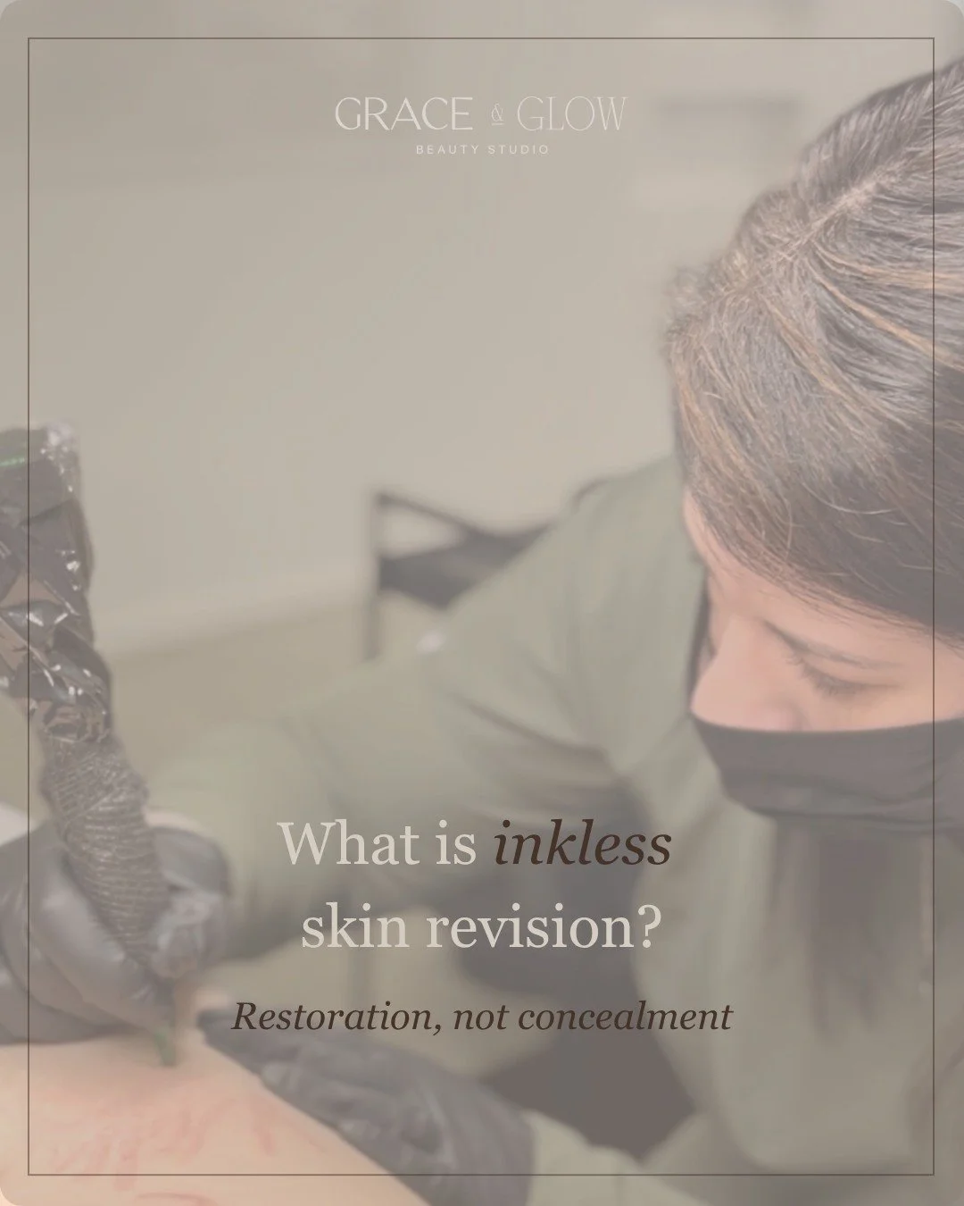 Inkless skin revision is not widely known &mdash;
but for many, it becomes the beginning of true skin restoration.

It&rsquo;s a gentle, considered approach that works with your skin, using a specialised, medical-grade, pigment-free serum to support 