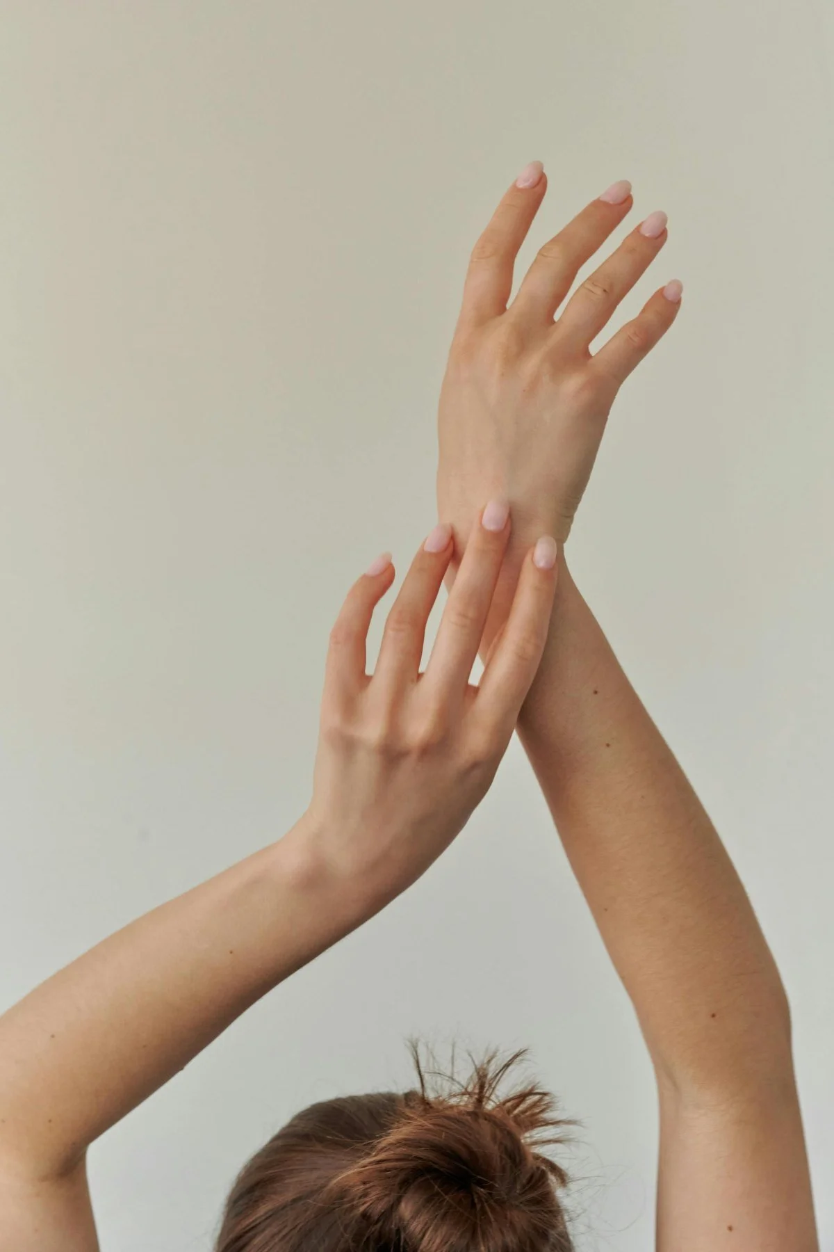 Pair of hands looking gentle and serene