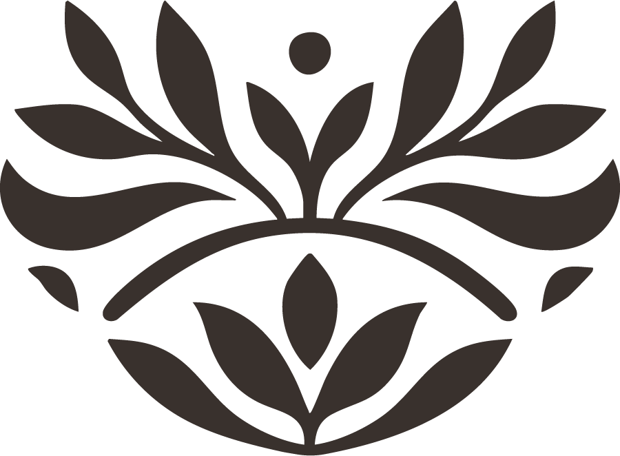 Decorative black floral or botanical design