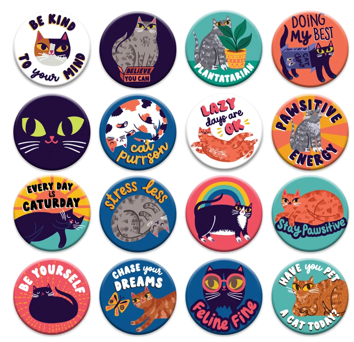Pawsitive Purrspective 1.25" Buttons
