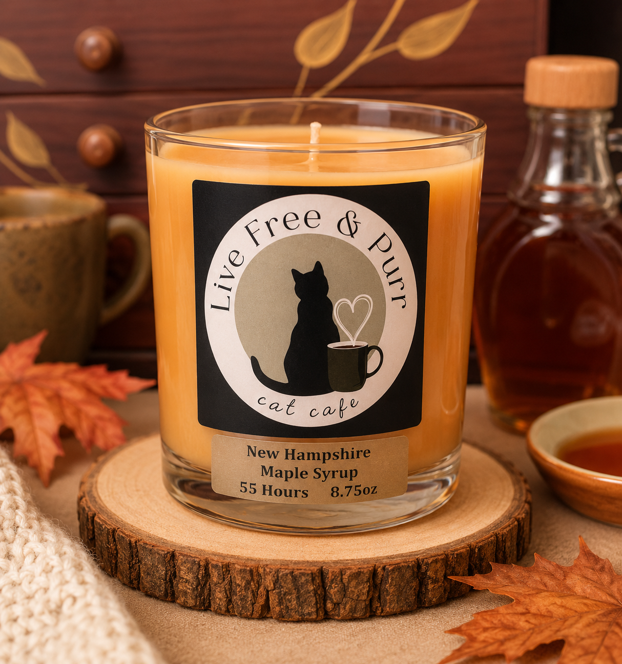 New Hampshire Maple Syrup Soy Candle
