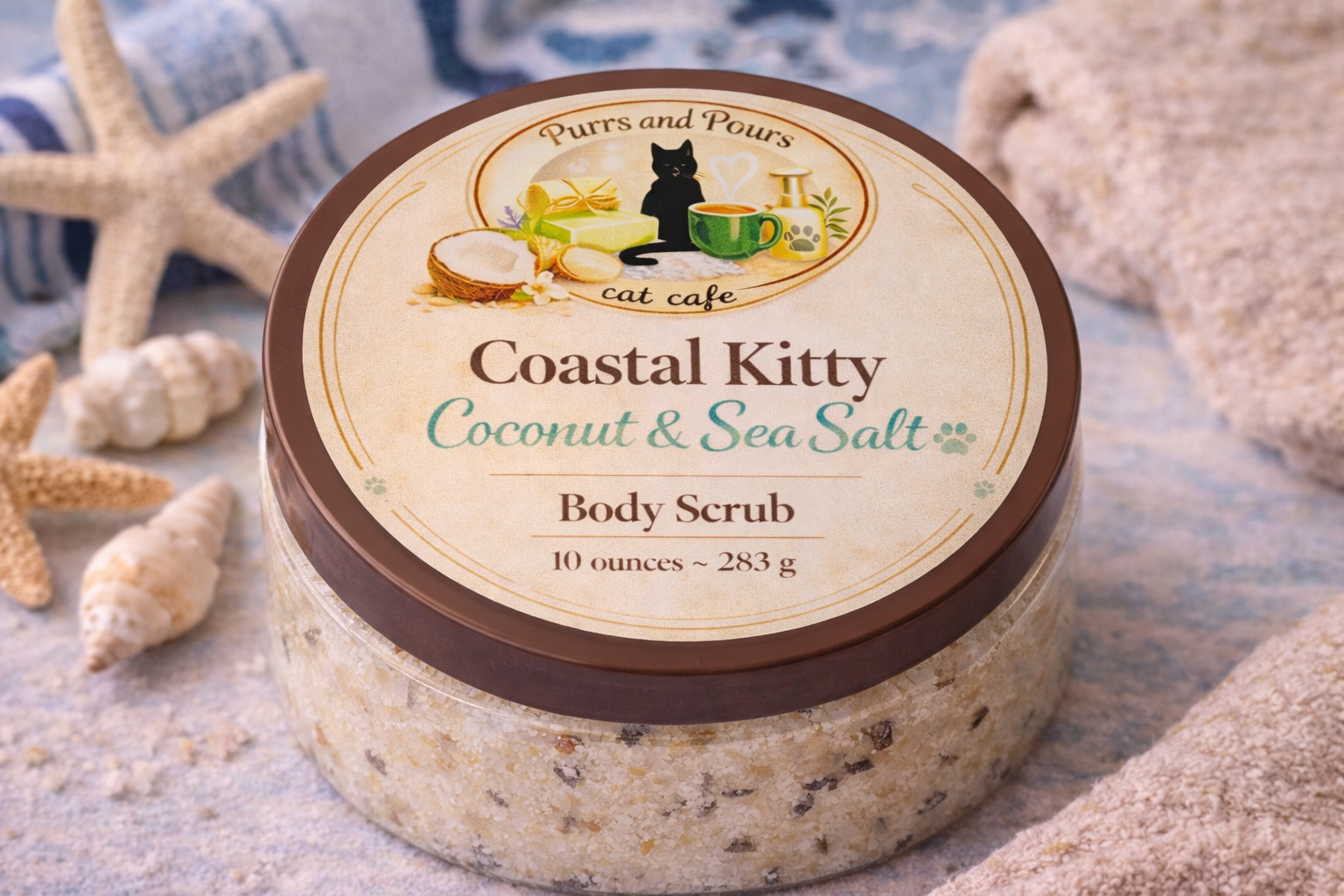 Coastal Kitty Coconut & Sea Salt Body Scrub