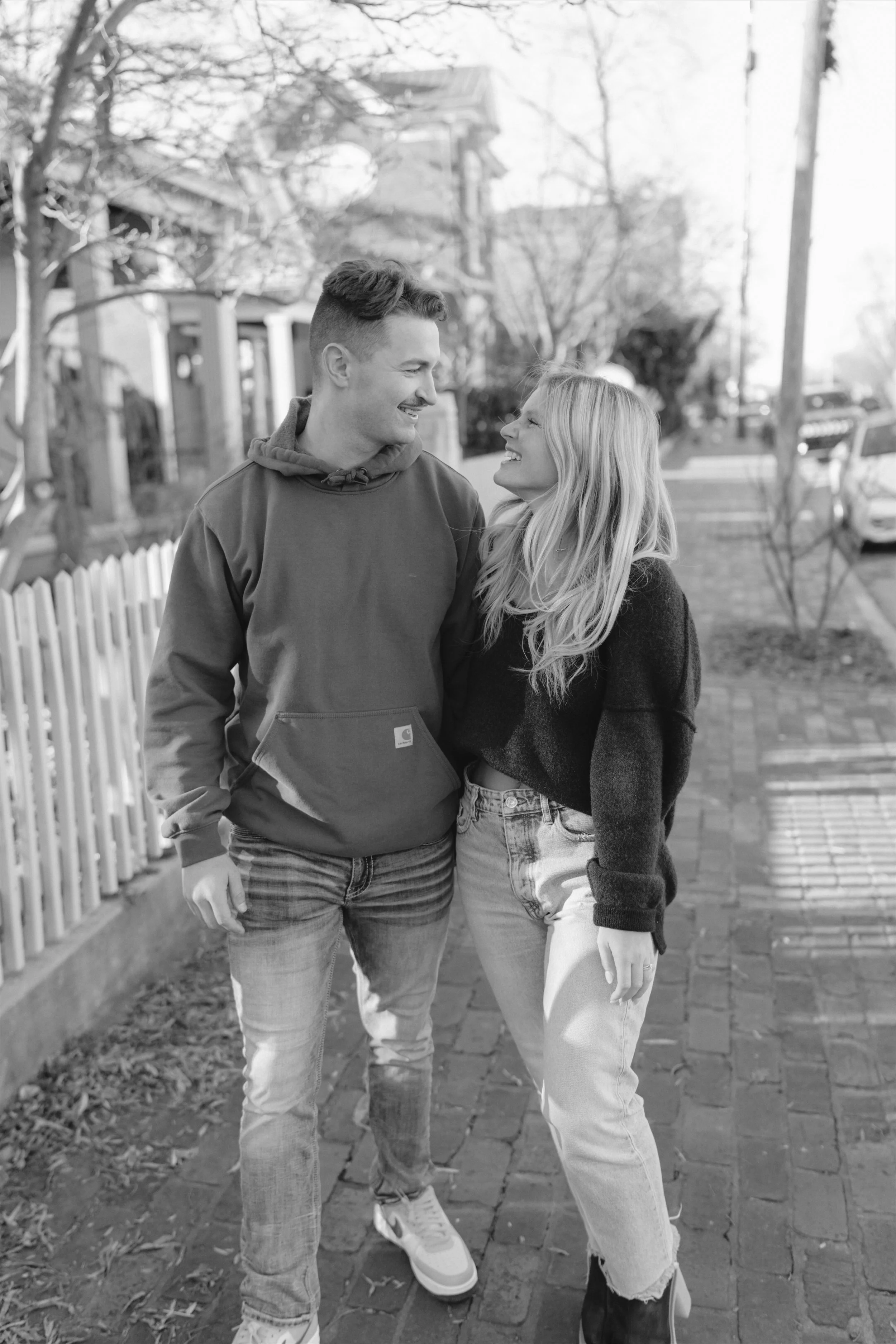 Ashley Florence West Tennessee wedding photographer walking with husband Trevor