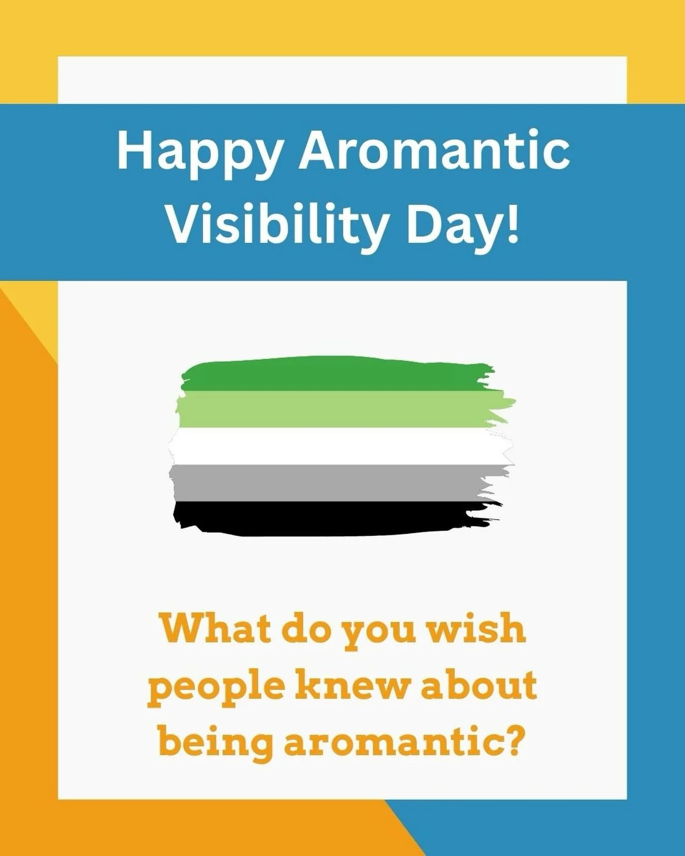 Happy Aromantic Visibility Day! 💚
Aromanticism gets even less visibility than asexuality - what is something you wish everyone knew about being aromantic?

#aromanticvisibilityday #aromantic