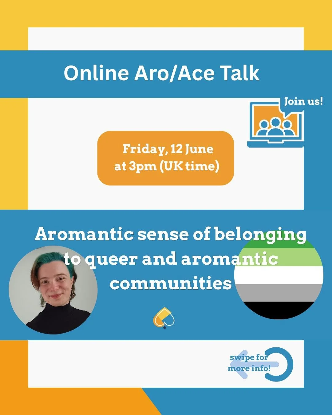 After a great kick-off session and a great Aromantic Visibility Day last friday, we are ready for another great talk this week!
 
This week&rsquo;s talk will be given by Alex Jacquemot-Krupp who will speak on the topic of &ldquo;Aromantic sense of be