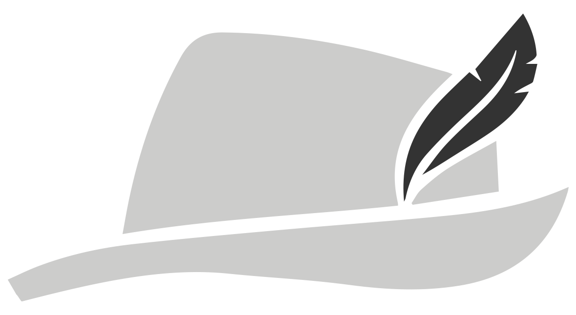 A stylized illustration of a quill pen and an open book