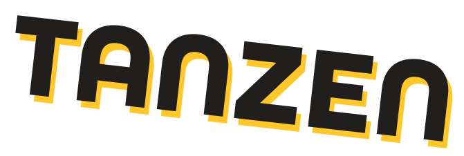 The word "THANKS" written in black and yellow 3D text with a shadow effect.