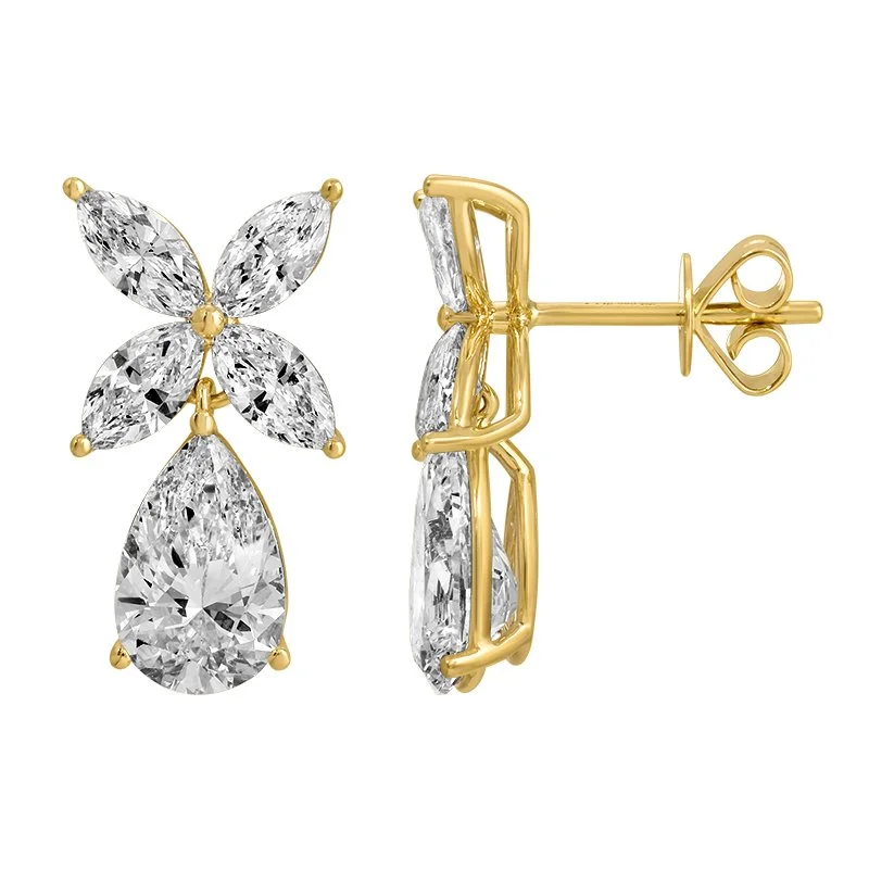 TIFFANY PETAL PEAR EARRINGS