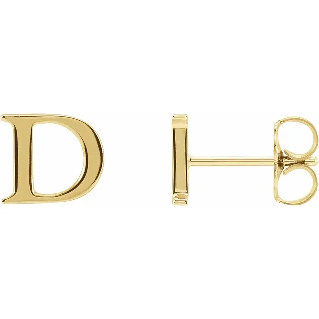 ROMAN LETTER INITIAL EARRINGS