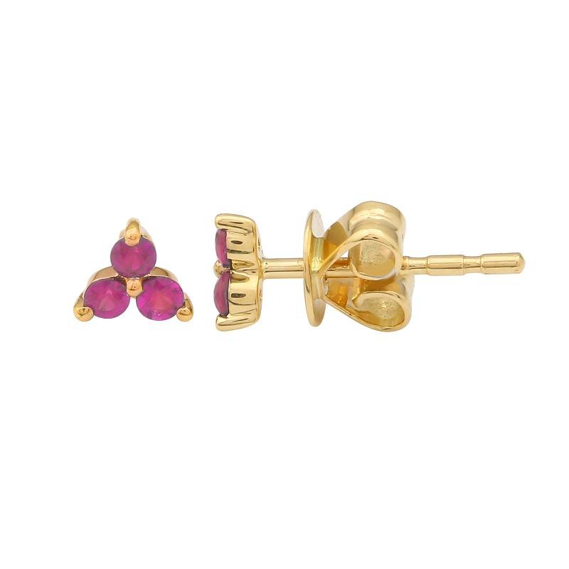 RUBY TRINITY STUDS